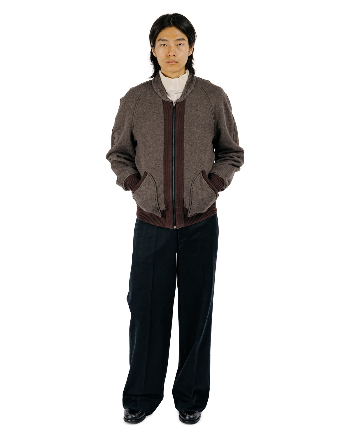 MotivMfg Turnout Sweatshirt Cotton Yak Fleece Terry/Dark Brown