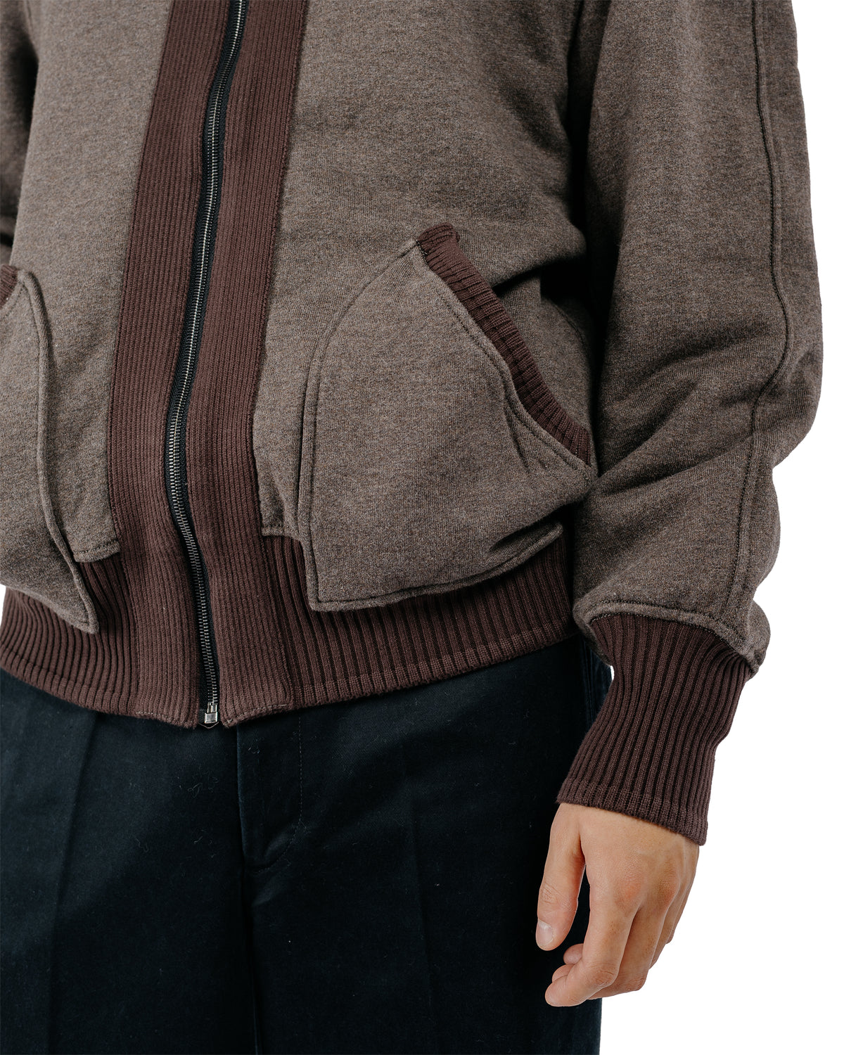 MotivMfg Turnout Sweatshirt Cotton Yak Fleece Terry/Dark Brown