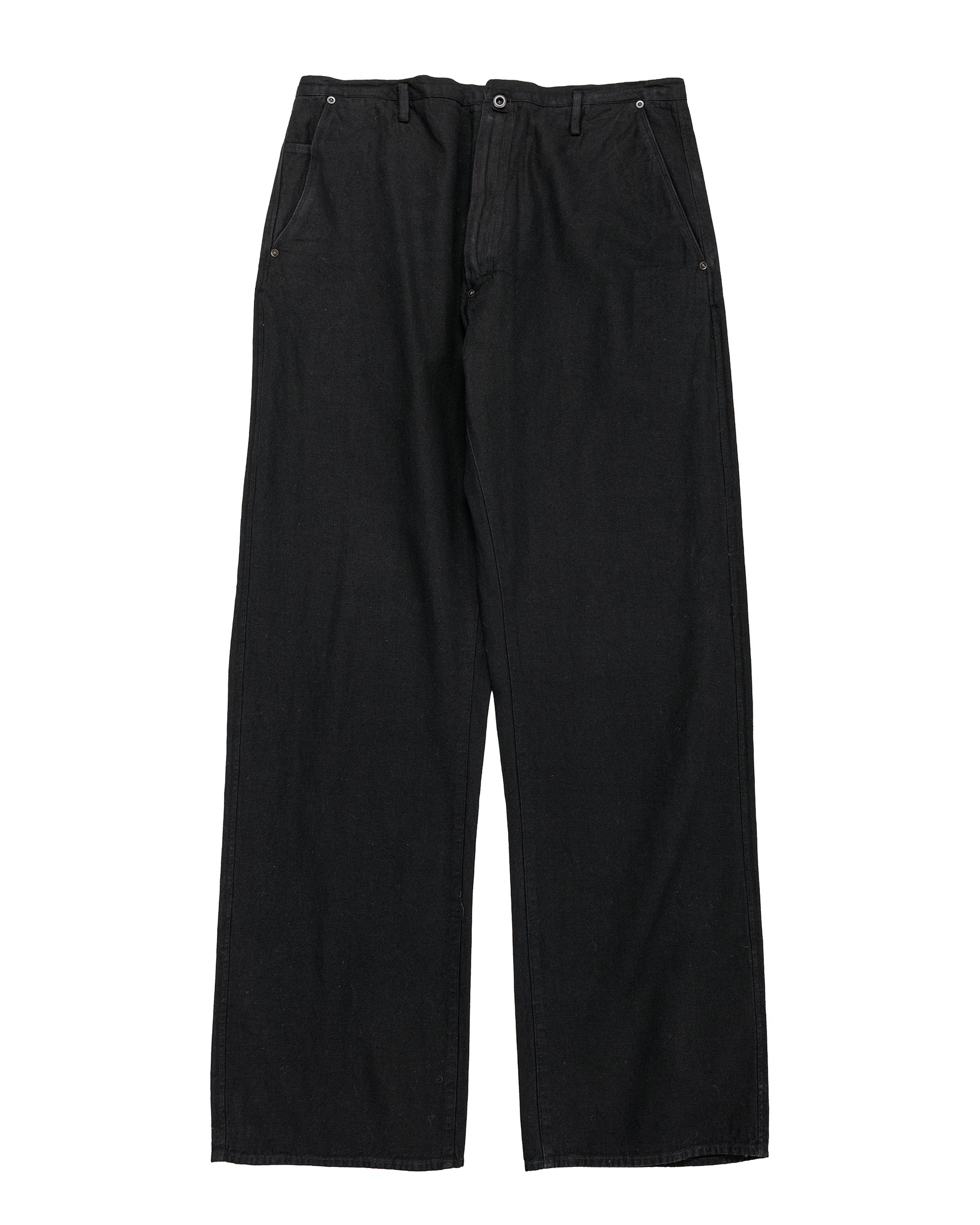lost & found MotivMfg MotivMfg Uni Denim Cotton Hemp Lightweight Denim/Black