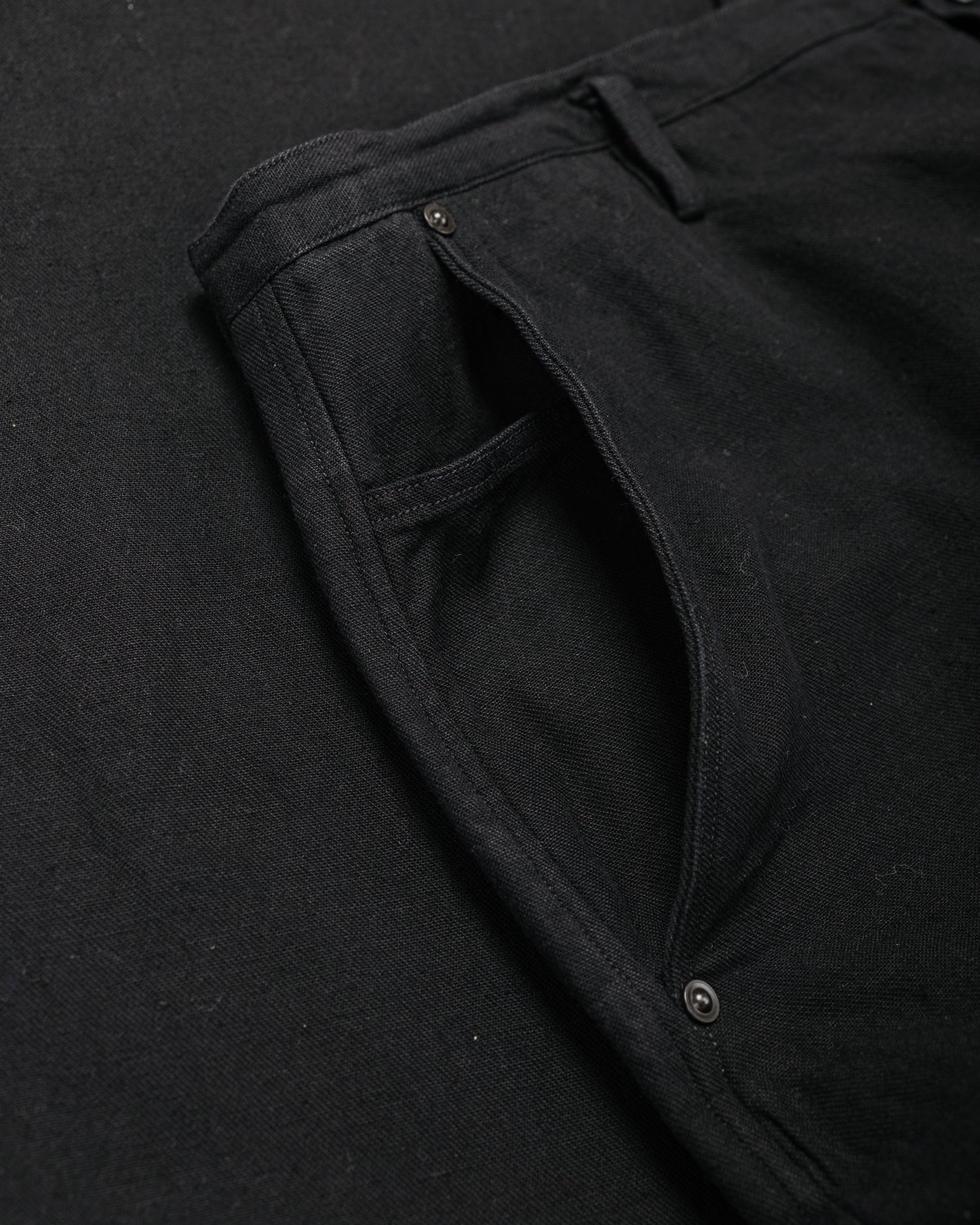 lost & found MotivMfg MotivMfg Uni Denim Cotton Hemp Lightweight Denim/Black