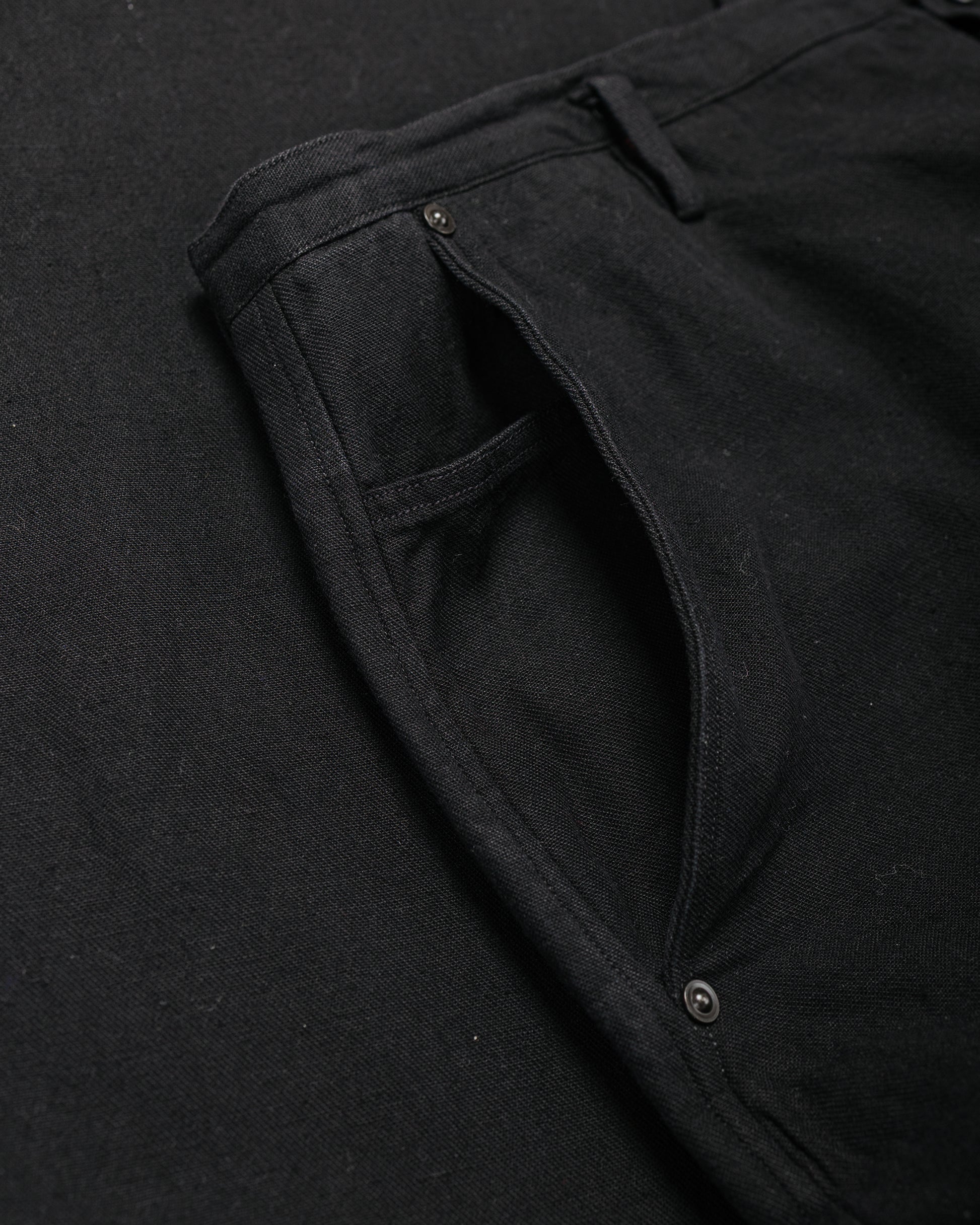 lost & found MotivMfg MotivMfg Uni Denim Cotton Hemp Lightweight Denim/Black