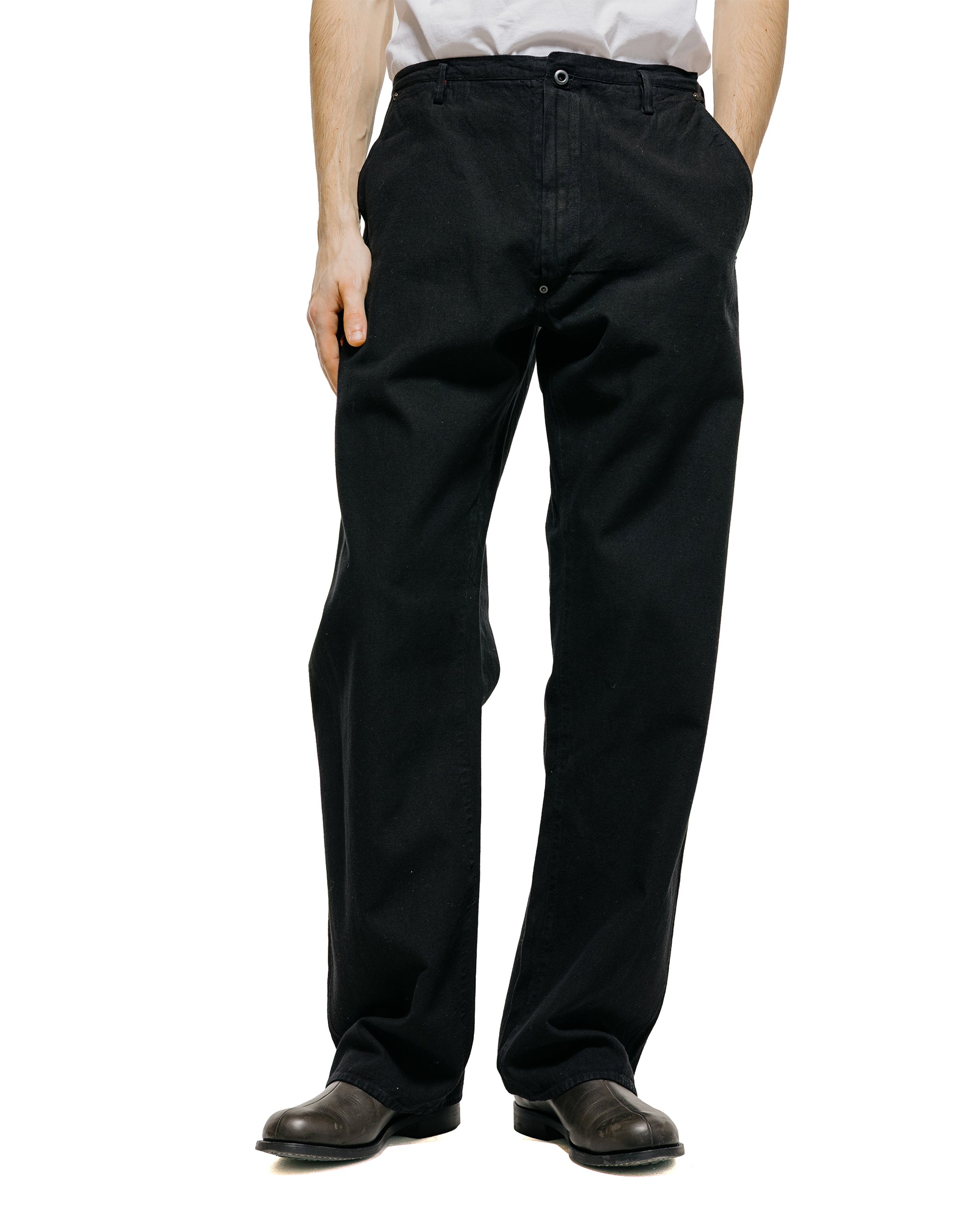 lost & found MotivMfg MotivMfg Uni Denim Cotton Hemp Lightweight Denim/Black