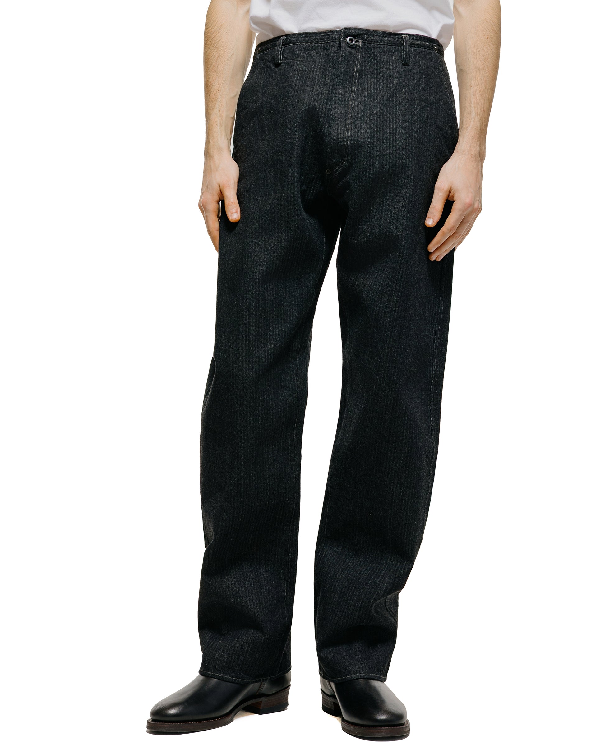 lost & found MotivMfg MotivMfg Uni Denim Original Herringbone Denim/Black