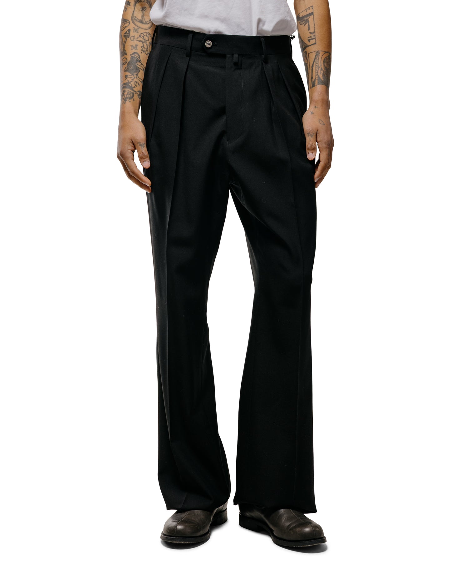 lost & found NEAT NEAT Wool Poplin Flare Black