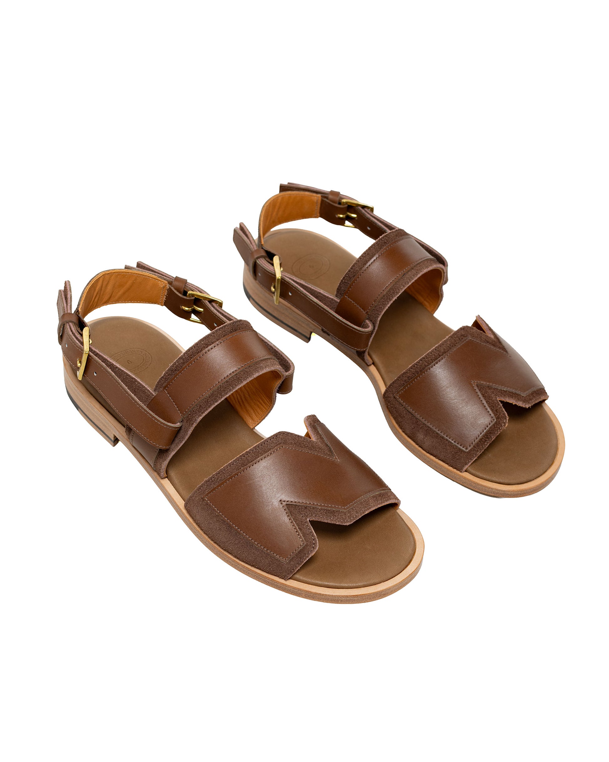 NICENESS Ballard Leather Sandals Brown