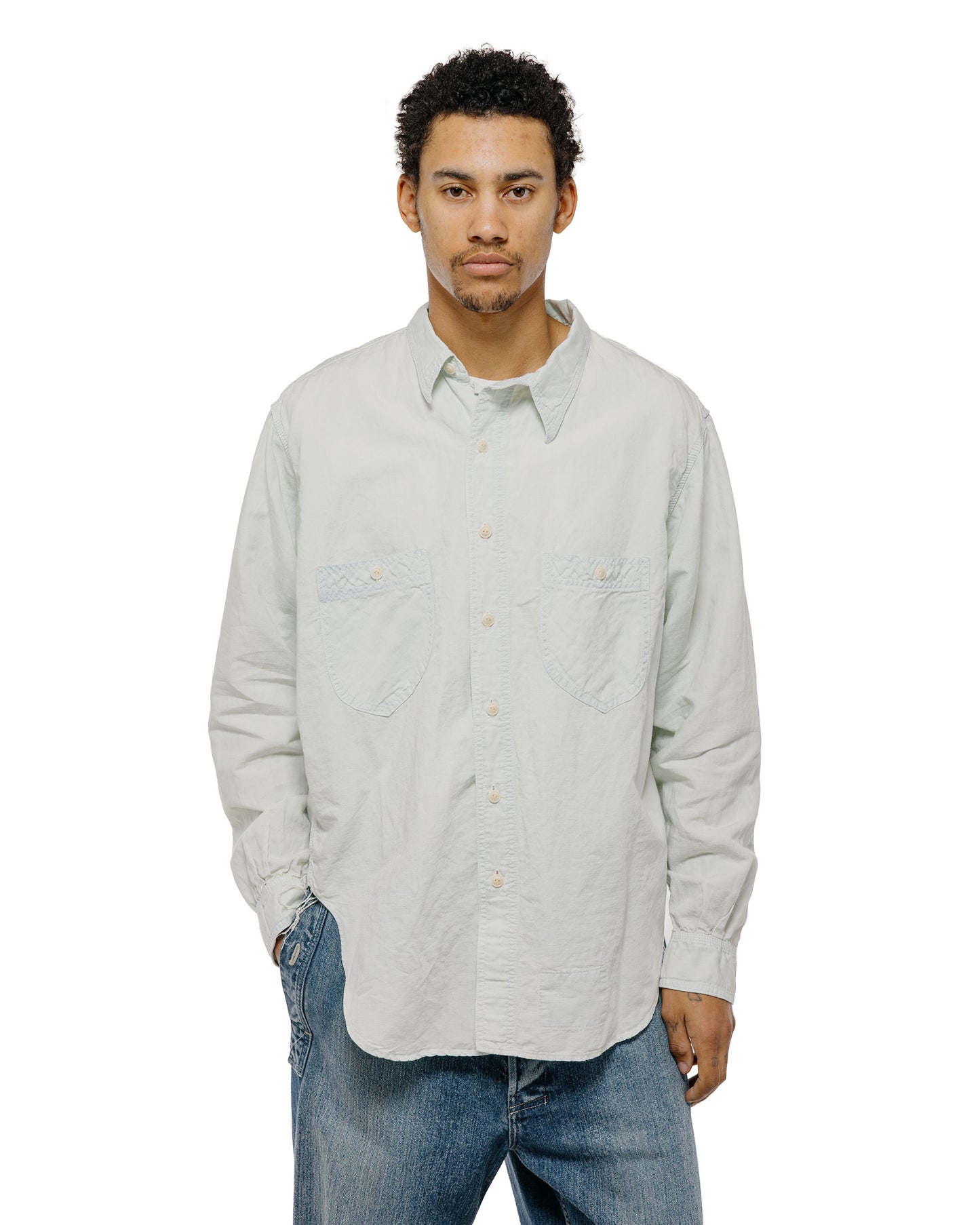 NICENESS Elmes Articulated Shirt Ice Blue