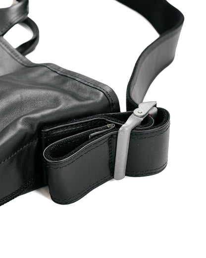 NICENESS H.Ledz Horse Leather Shoulder Strap Bag Black
