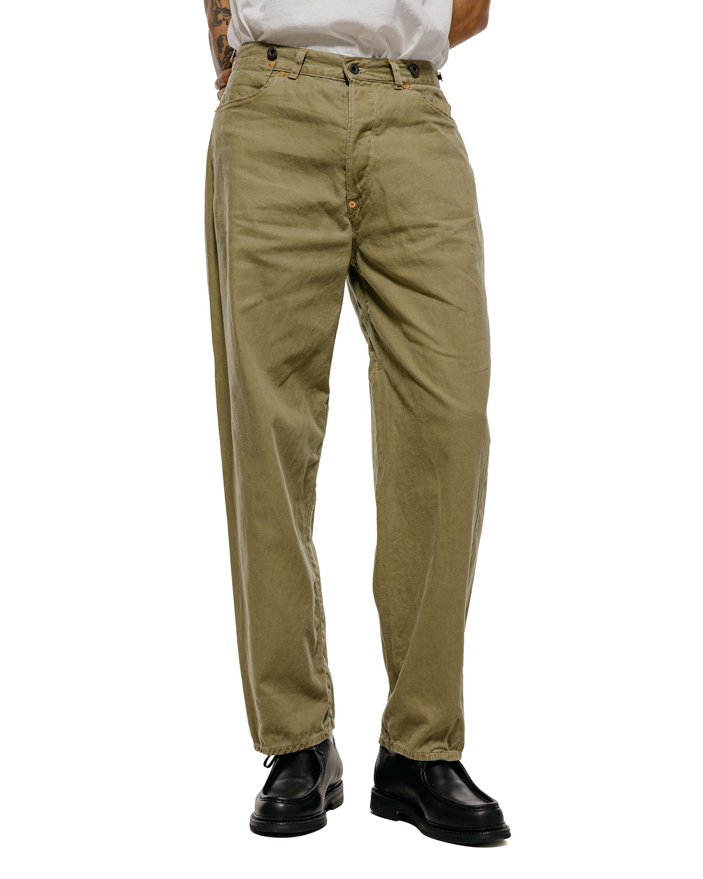 lost & found NICENESS NICENESS H.Sharky Vintage Treat Herringbone Twist Jeans Khaki