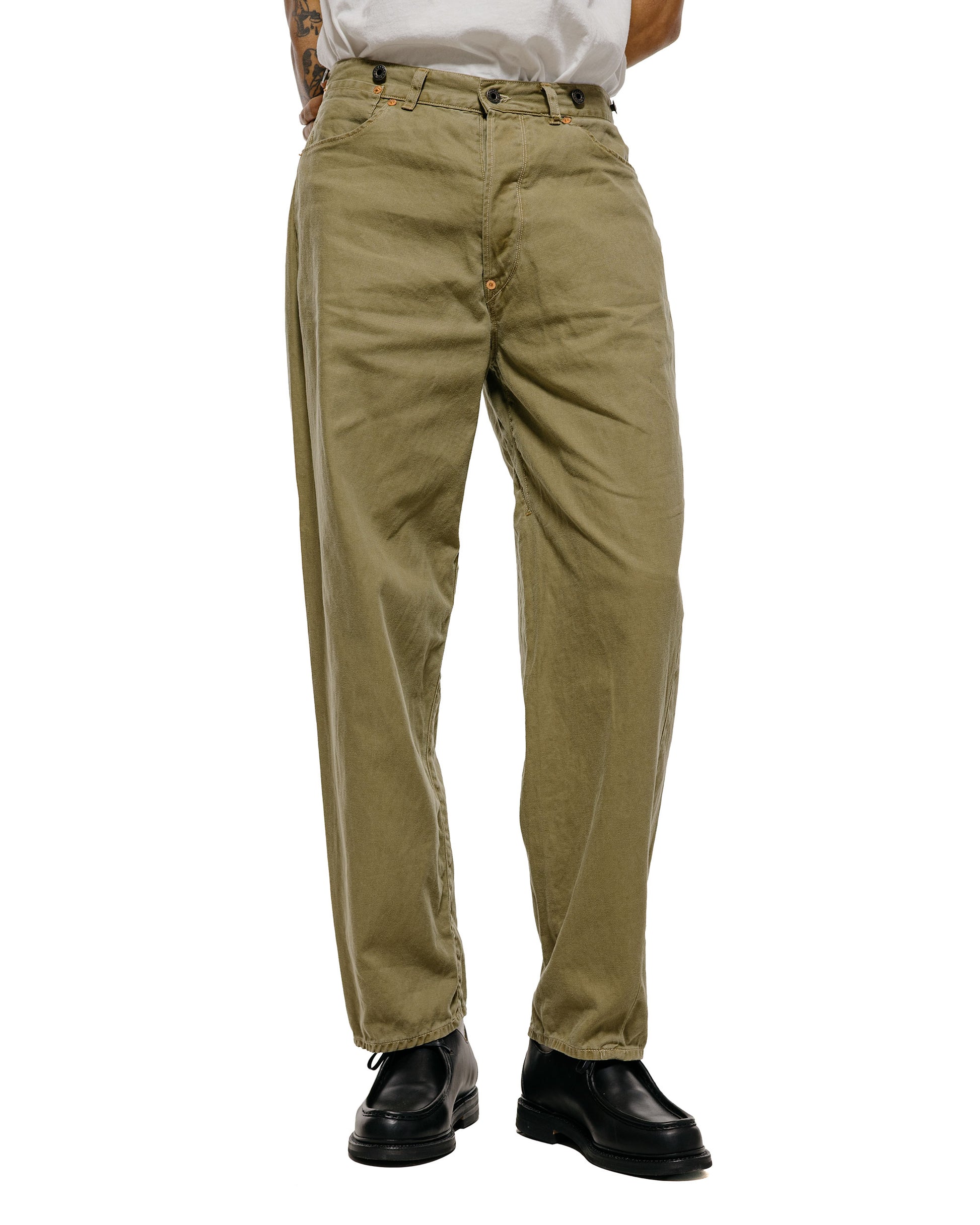 lost & found NICENESS NICENESS H.Sharky Vintage Treat Herringbone Twist Jeans Khaki
