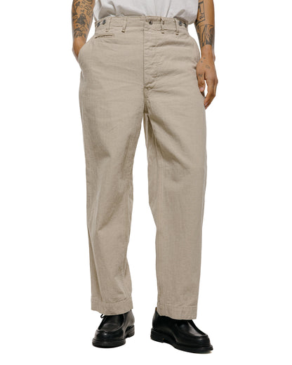 lost & found NICENESS NICENESS L.Bliss Natural Herringbone Utility Pants