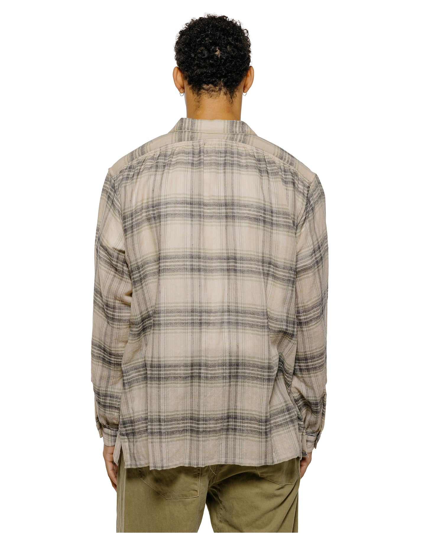 lost & found NICENESS NICENESS Thom Open Collar Jacket Shirt Light Green