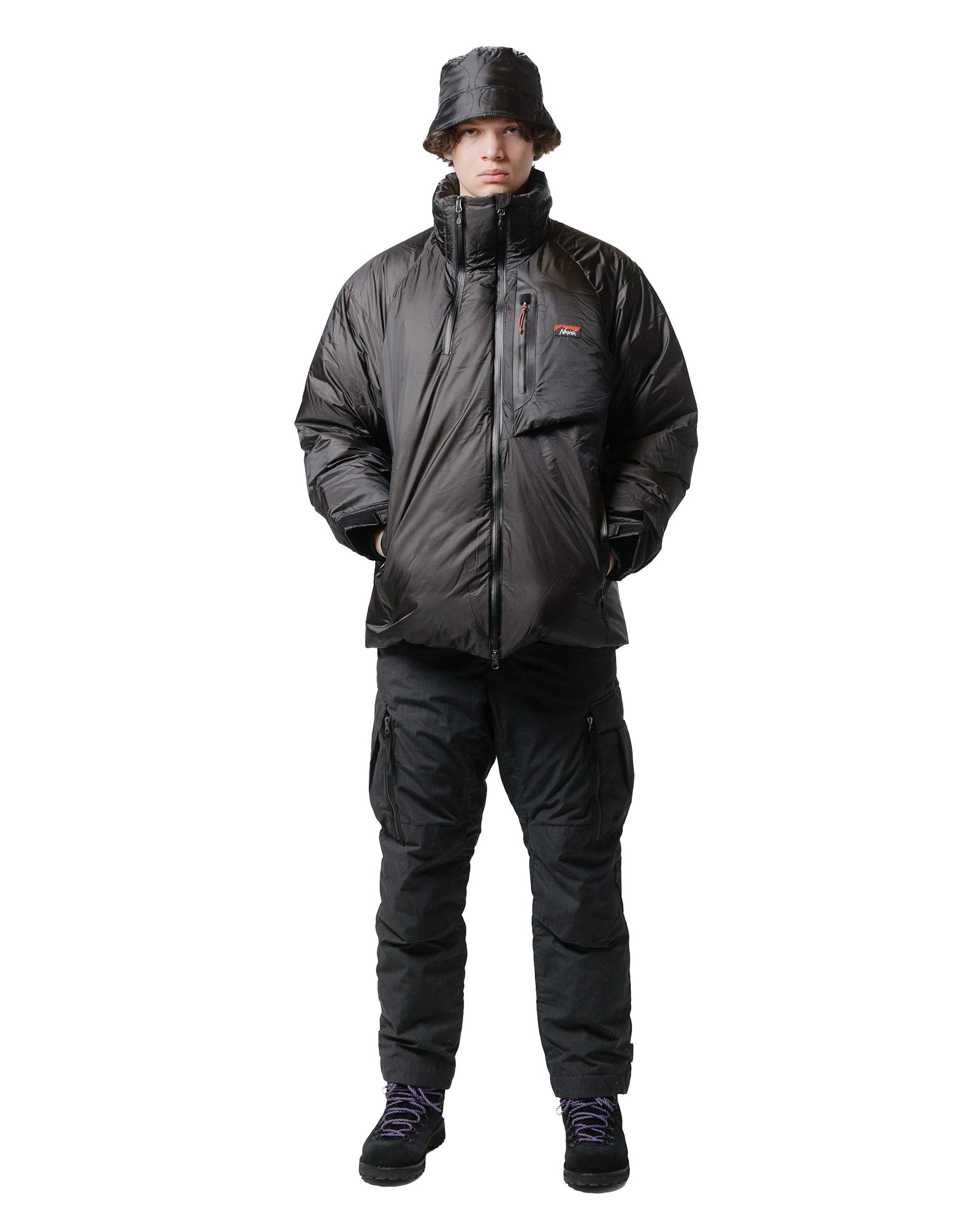 lost & found Nanga Nanga Aurora Tex Light Stand Collar Down Jacket Mikami Black