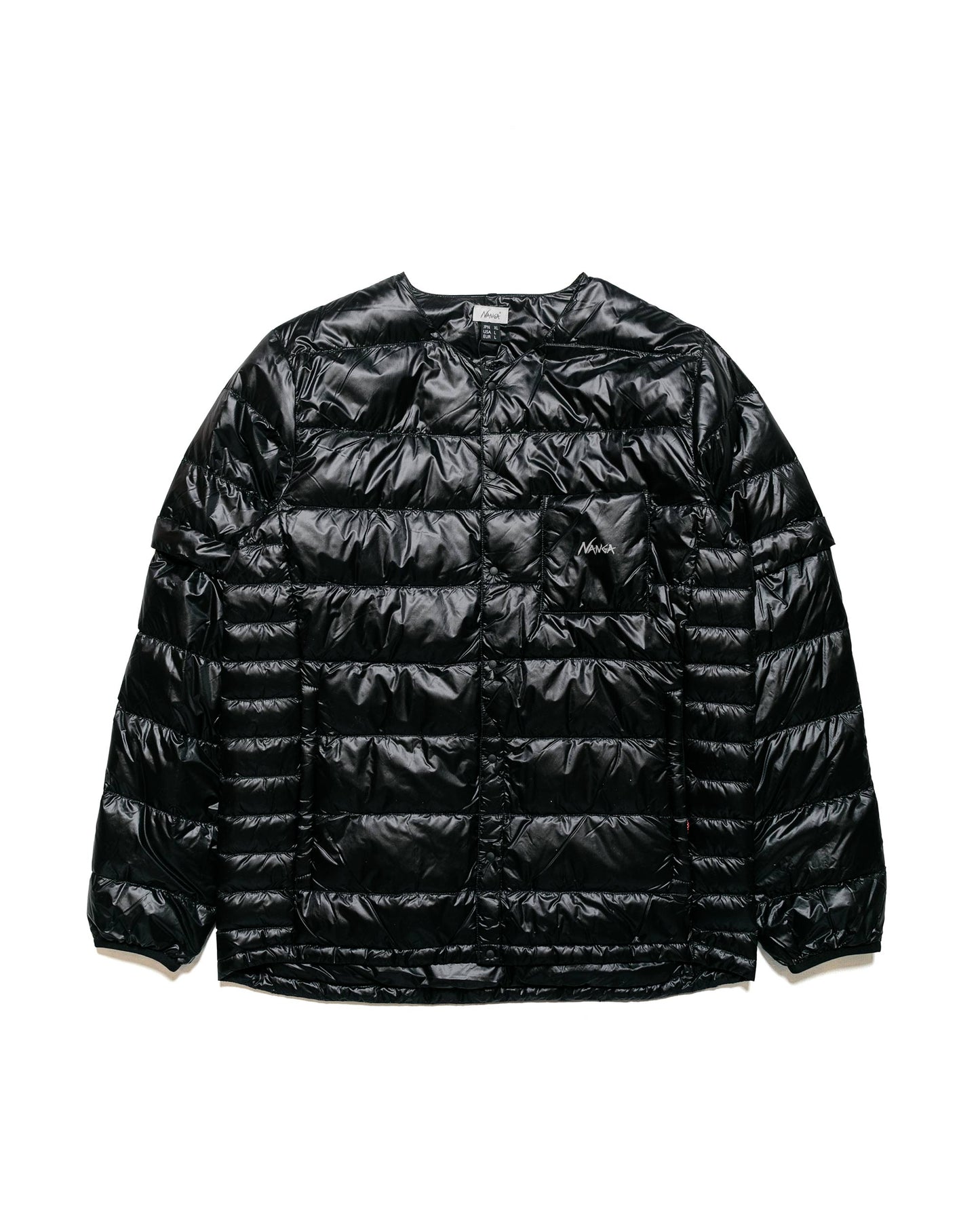 lost & found Nanga Nanga Inner Down Cardigan Detachable Sleeve Black