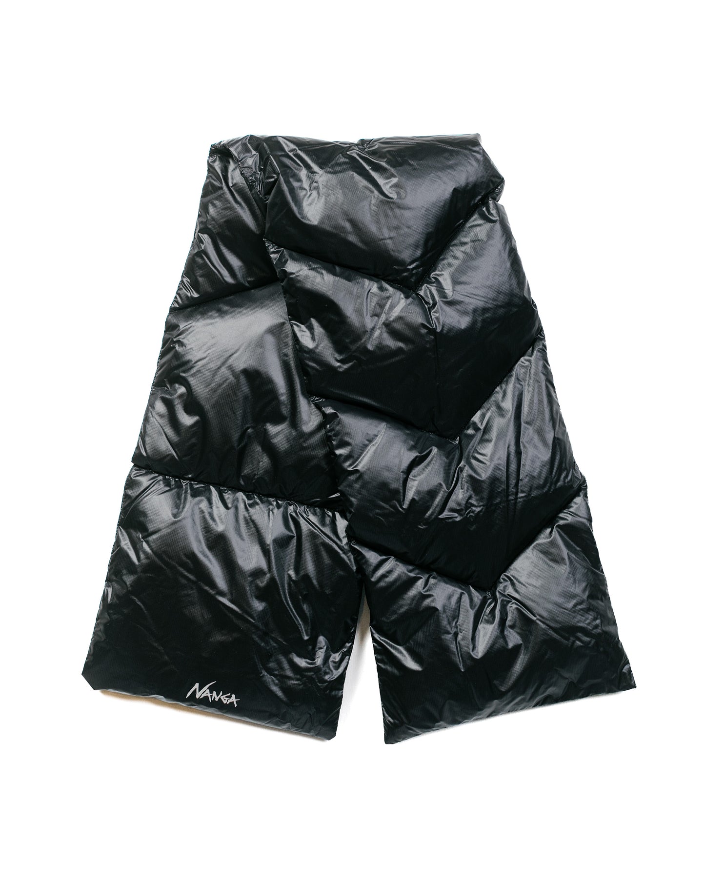 lost & found Nanga Nanga Portable Light Down Muffler Black