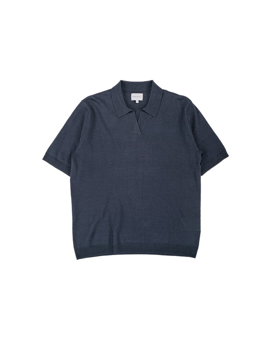 lost & found Norse Projects Norse Projects Anholt Cotton Paper Polo Graphite