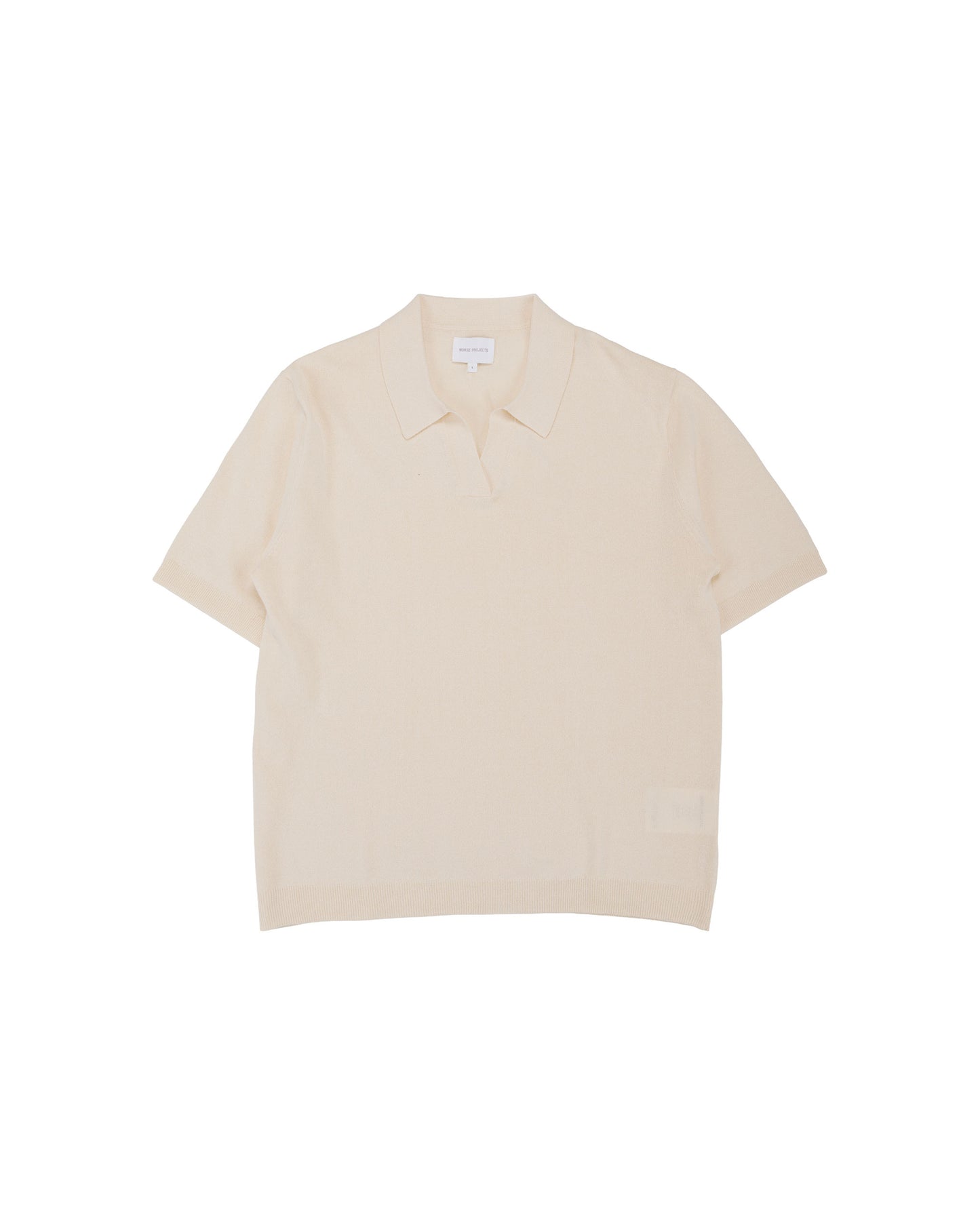 lost & found Norse Projects Norse Projects Anholt Cotton Paper Polo Natural Ecru
