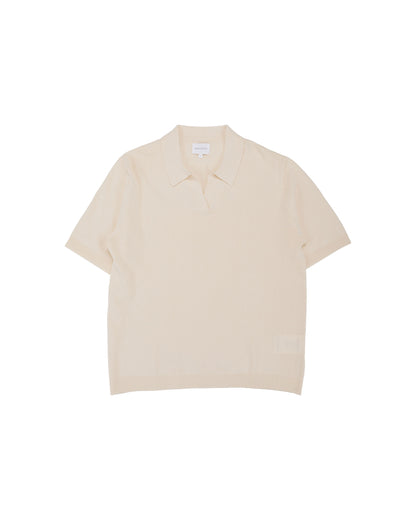 lost & found Norse Projects Norse Projects Anholt Cotton Paper Polo Natural Ecru