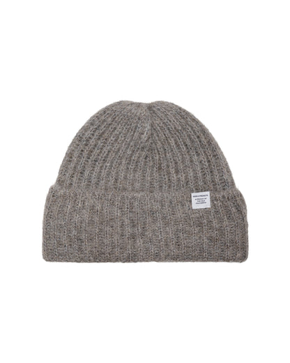 Norse Projects Alpaca Wool Chunky Rib Beanie Walnut