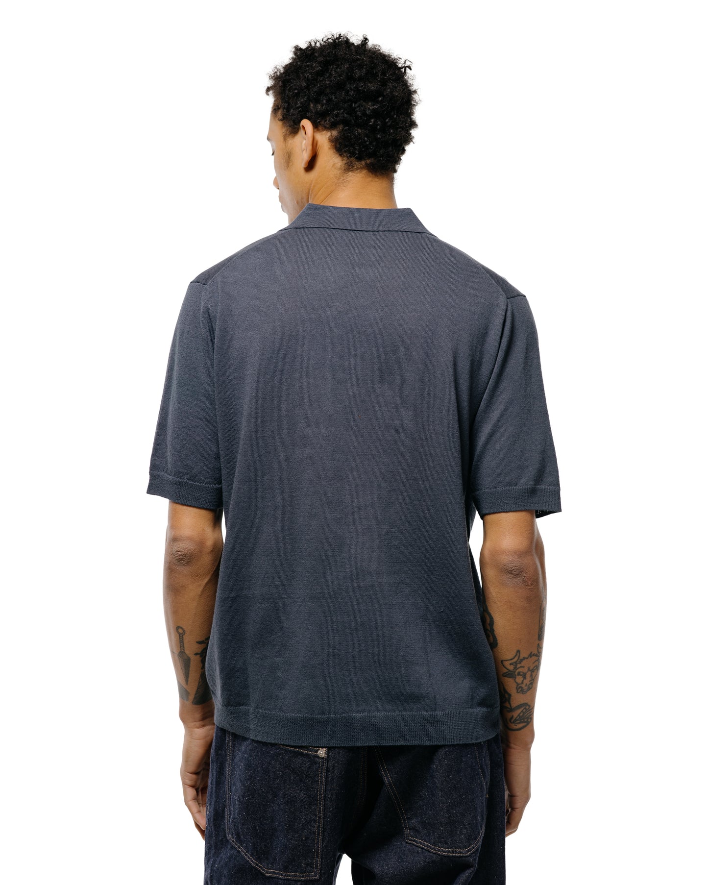 lost & found Norse Projects Norse Projects Anholt Cotton Paper Polo Graphite