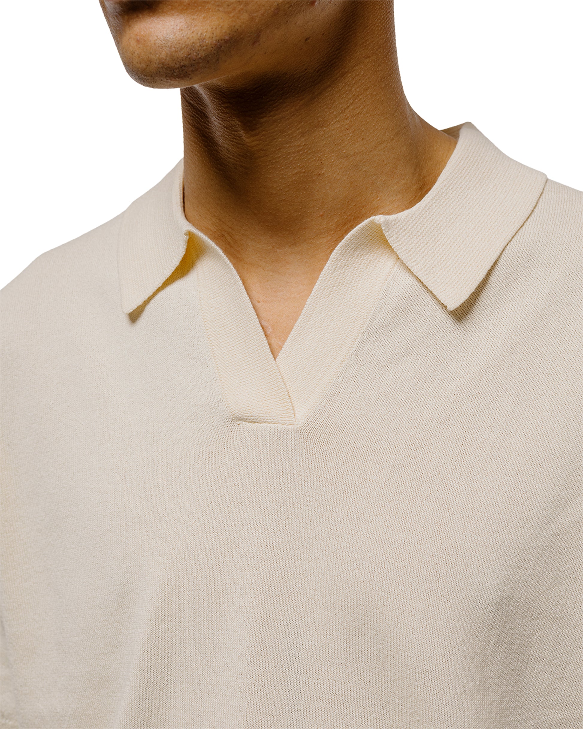 lost & found Norse Projects Norse Projects Anholt Cotton Paper Polo Natural Ecru