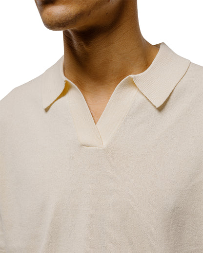 lost & found Norse Projects Norse Projects Anholt Cotton Paper Polo Natural Ecru