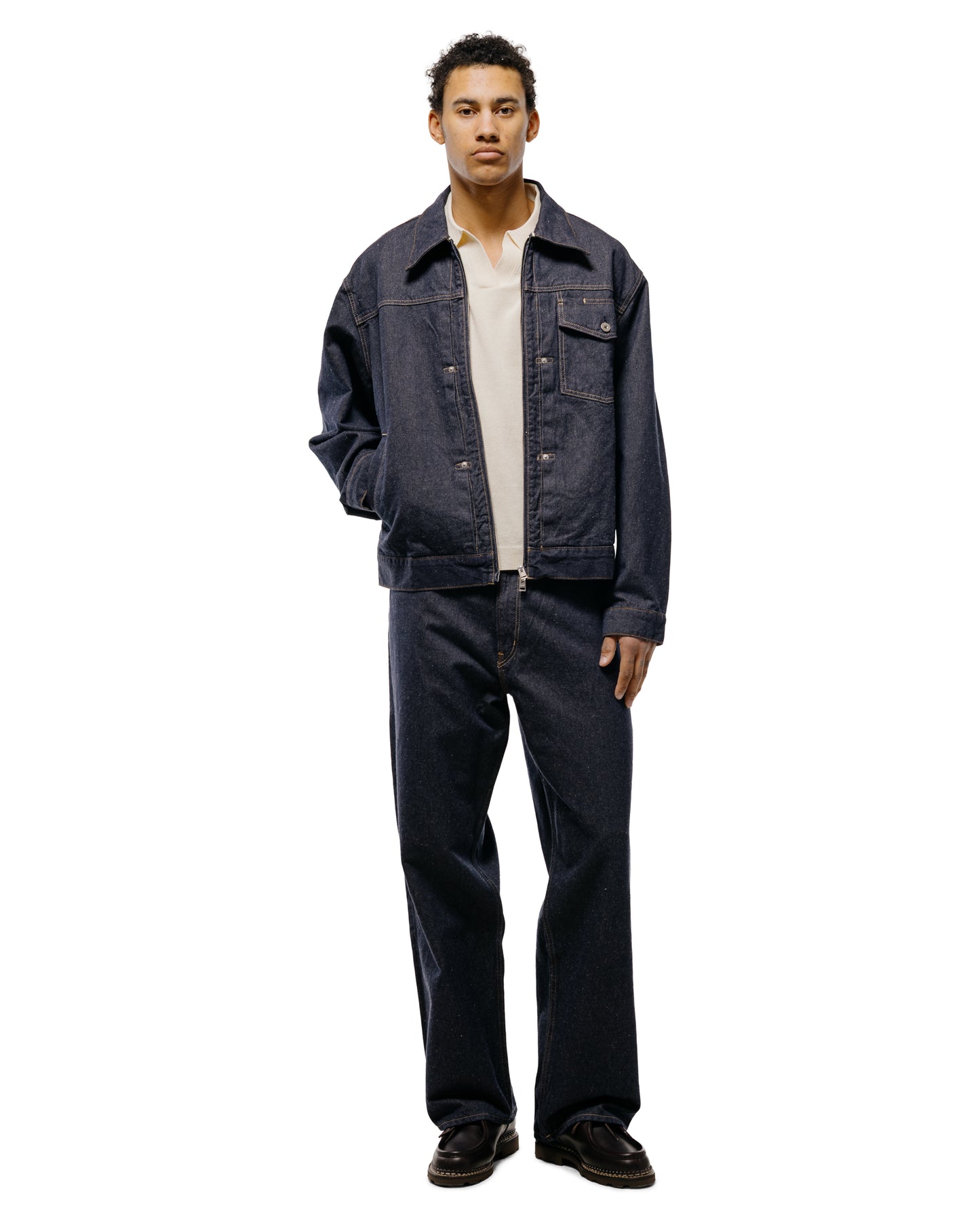 lost & found Norse Projects Norse Projects Anholt Cotton Paper Polo Natural Ecru