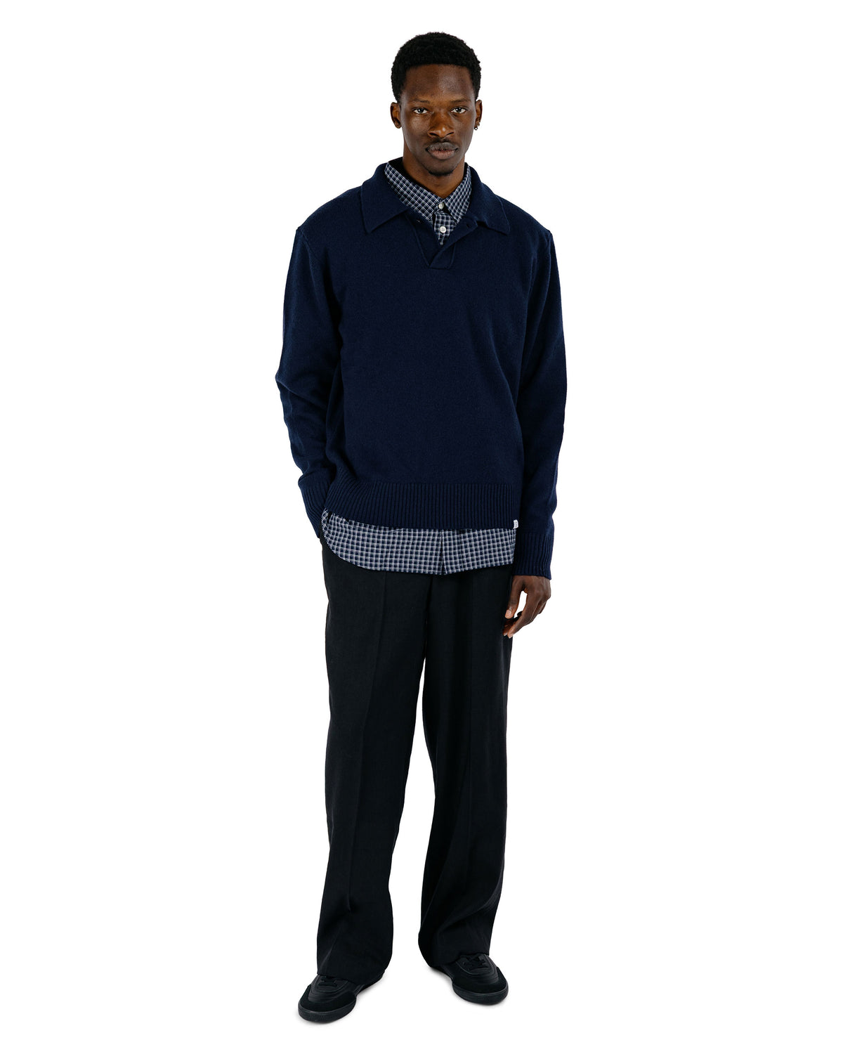 Norse Projects Anholt Lambswool Dark Navy