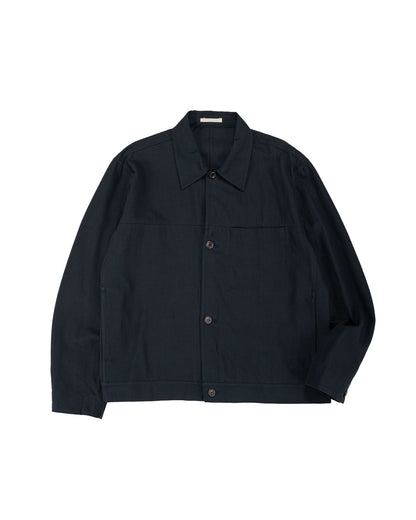 lost & found Norse Projects Norse Projects Arresskov Cotton Linen Twill Overshirt Dark Navy