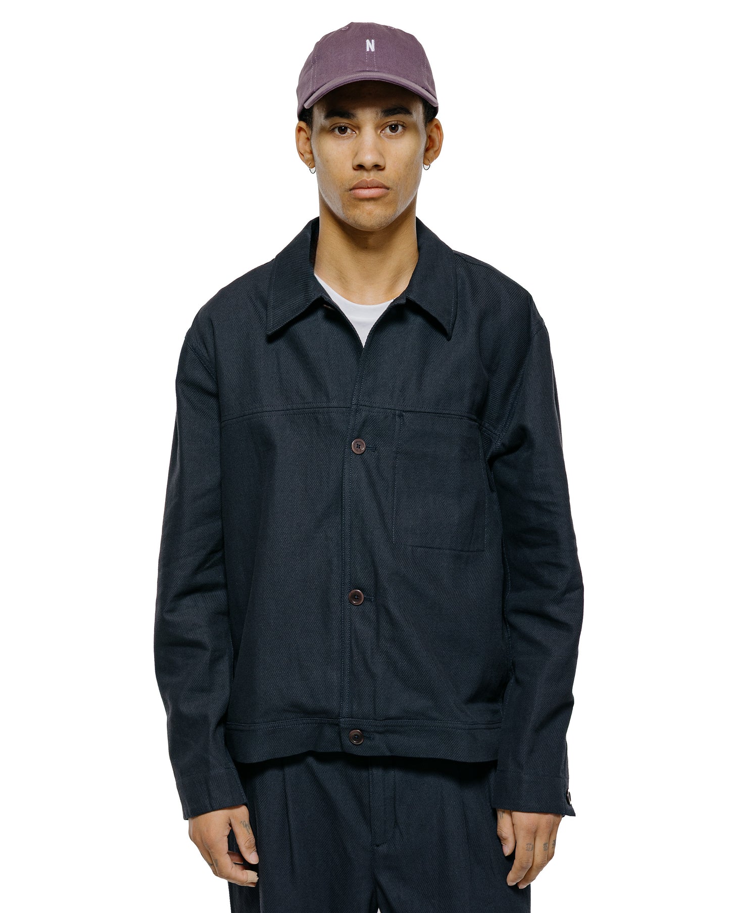 lost & found Norse Projects Norse Projects Arresskov Cotton Linen Twill Overshirt Dark Navy