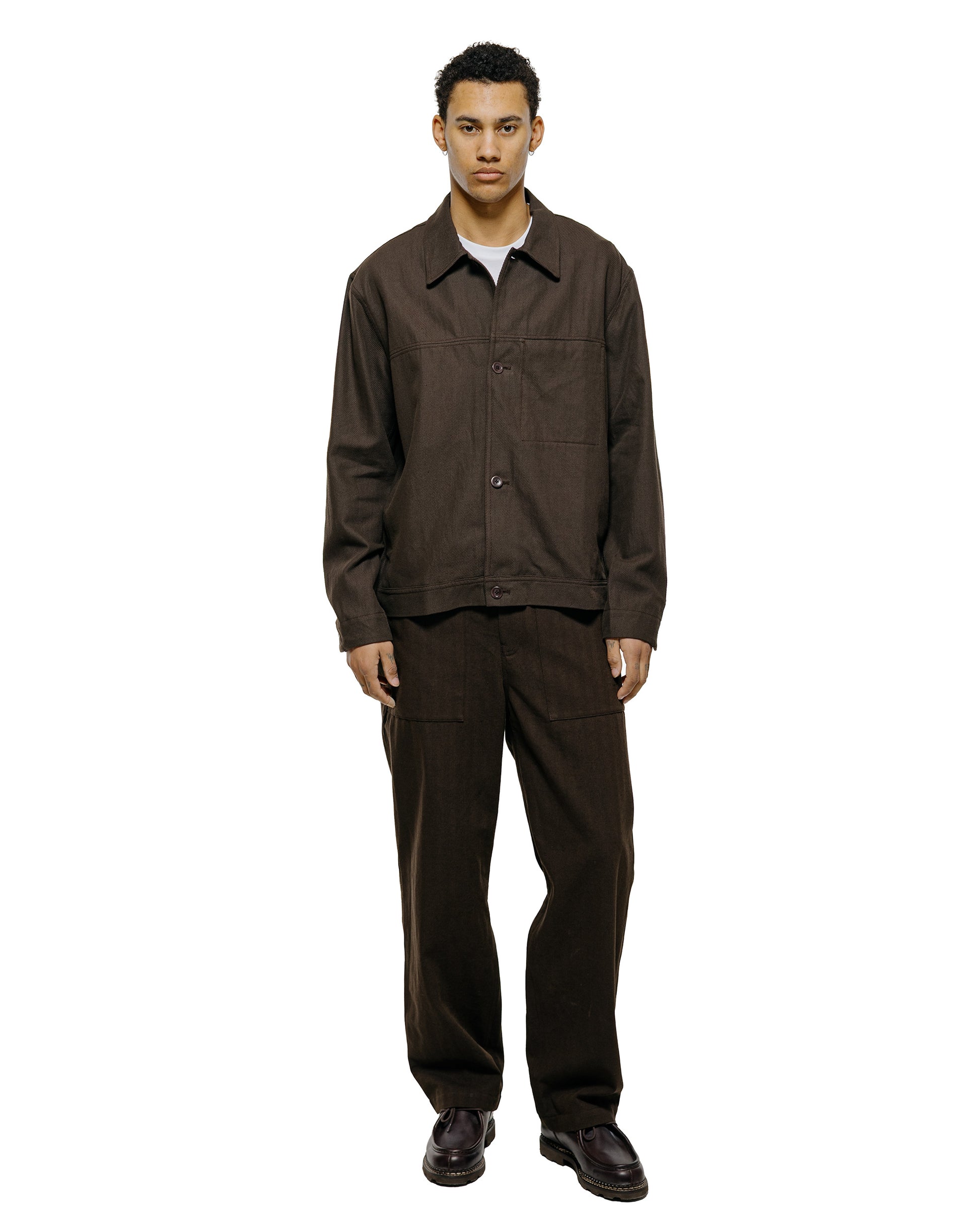 lost & found Norse Projects Norse Projects Arresskov Cotton Linen Twill Overshirt Delicioso Brown