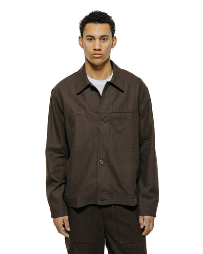lost & found Norse Projects Norse Projects Arresskov Cotton Linen Twill Overshirt Delicioso Brown