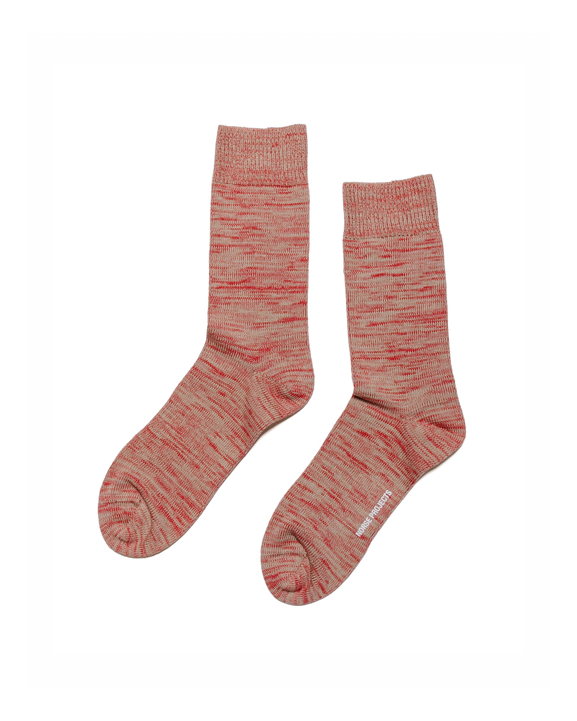 lost & found Norse Projects Norse Projects Bjarki Cotton Twist Sock Red Clay