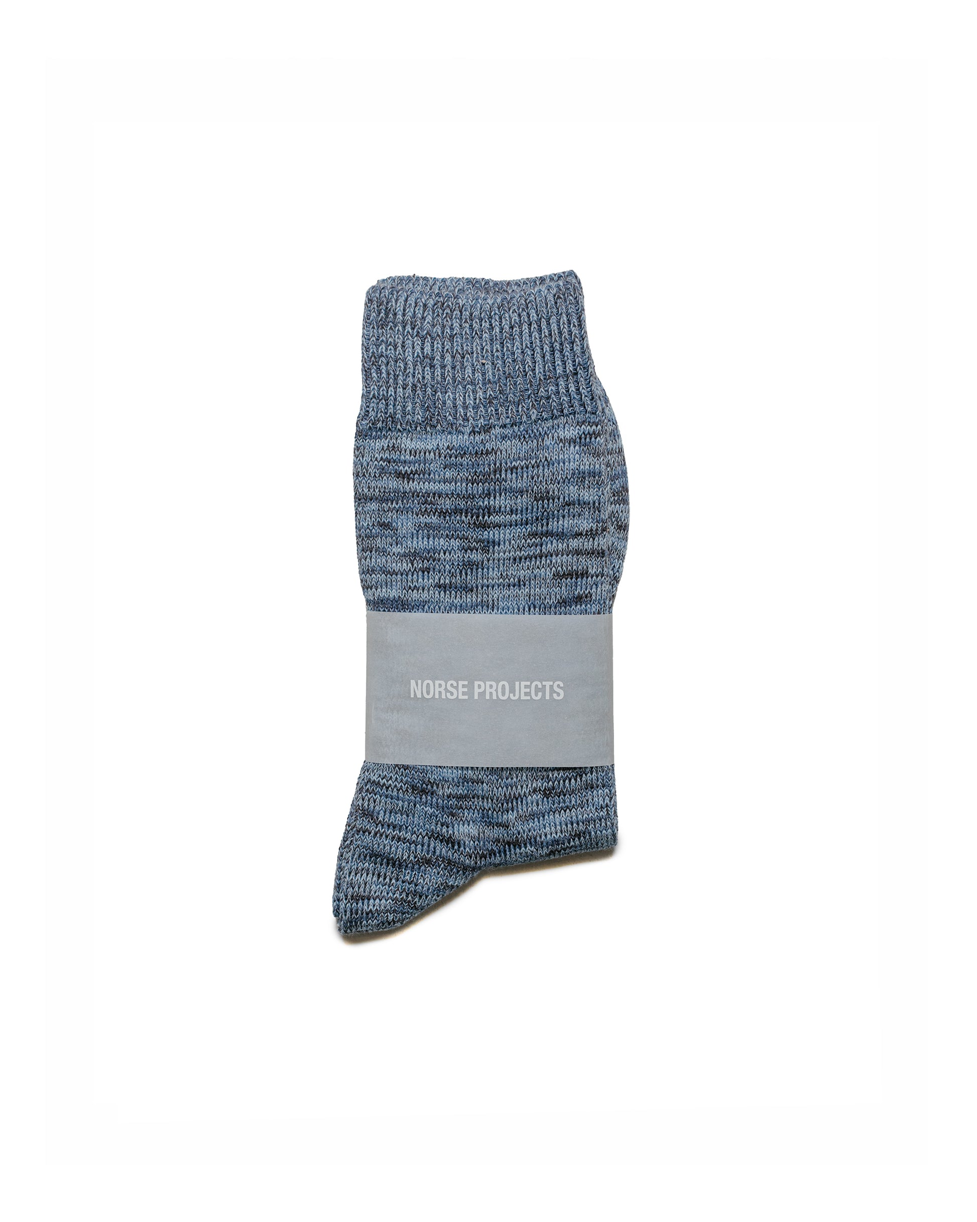 lost & found Norse Projects Norse Projects Bjarki Cotton Twist Sock Steel Blue