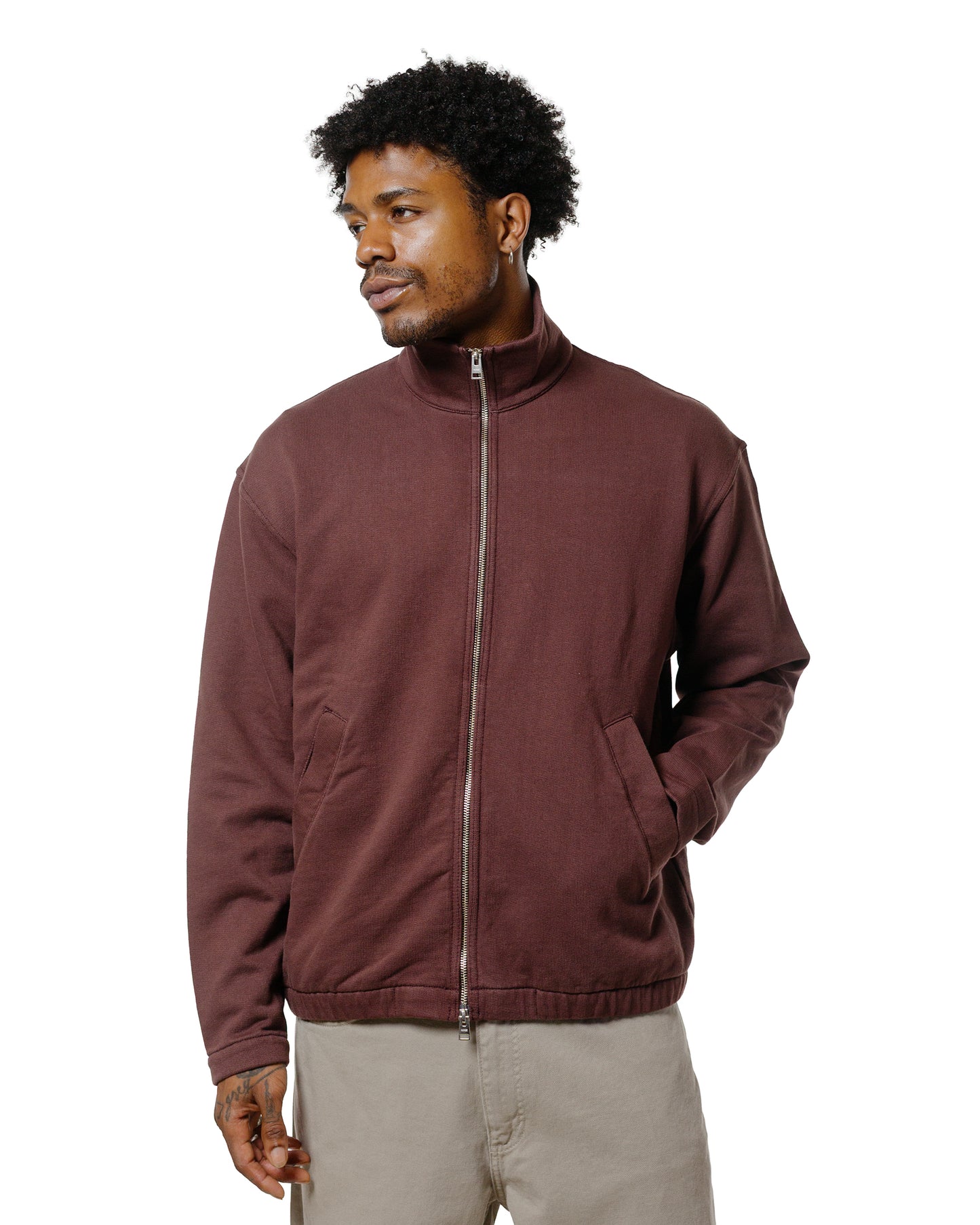 lost & found Norse Projects Norse Projects Bjorn Relaxed Organic Loopback Track Jacket Mahogany