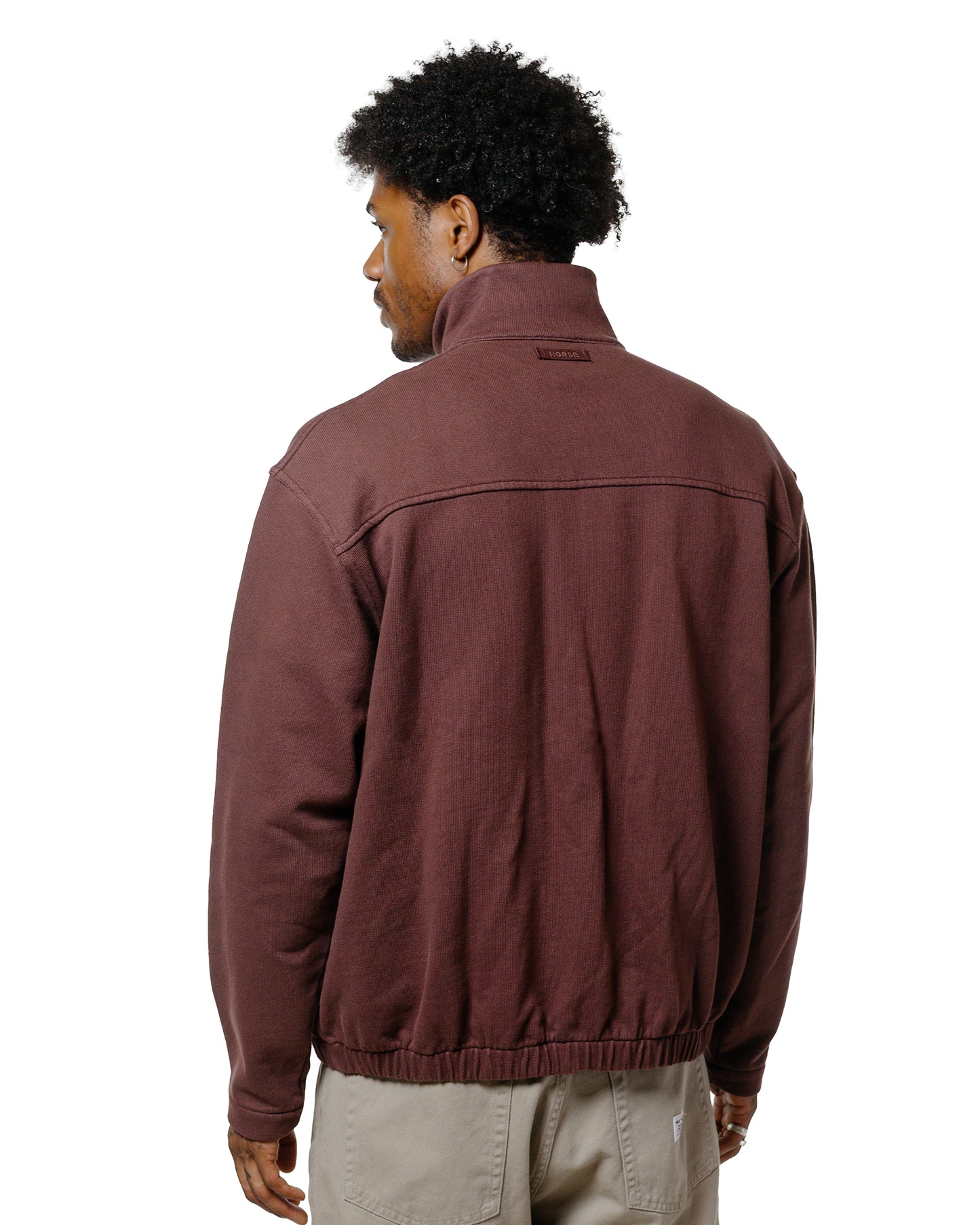 lost & found Norse Projects Norse Projects Bjorn Relaxed Organic Loopback Track Jacket Mahogany