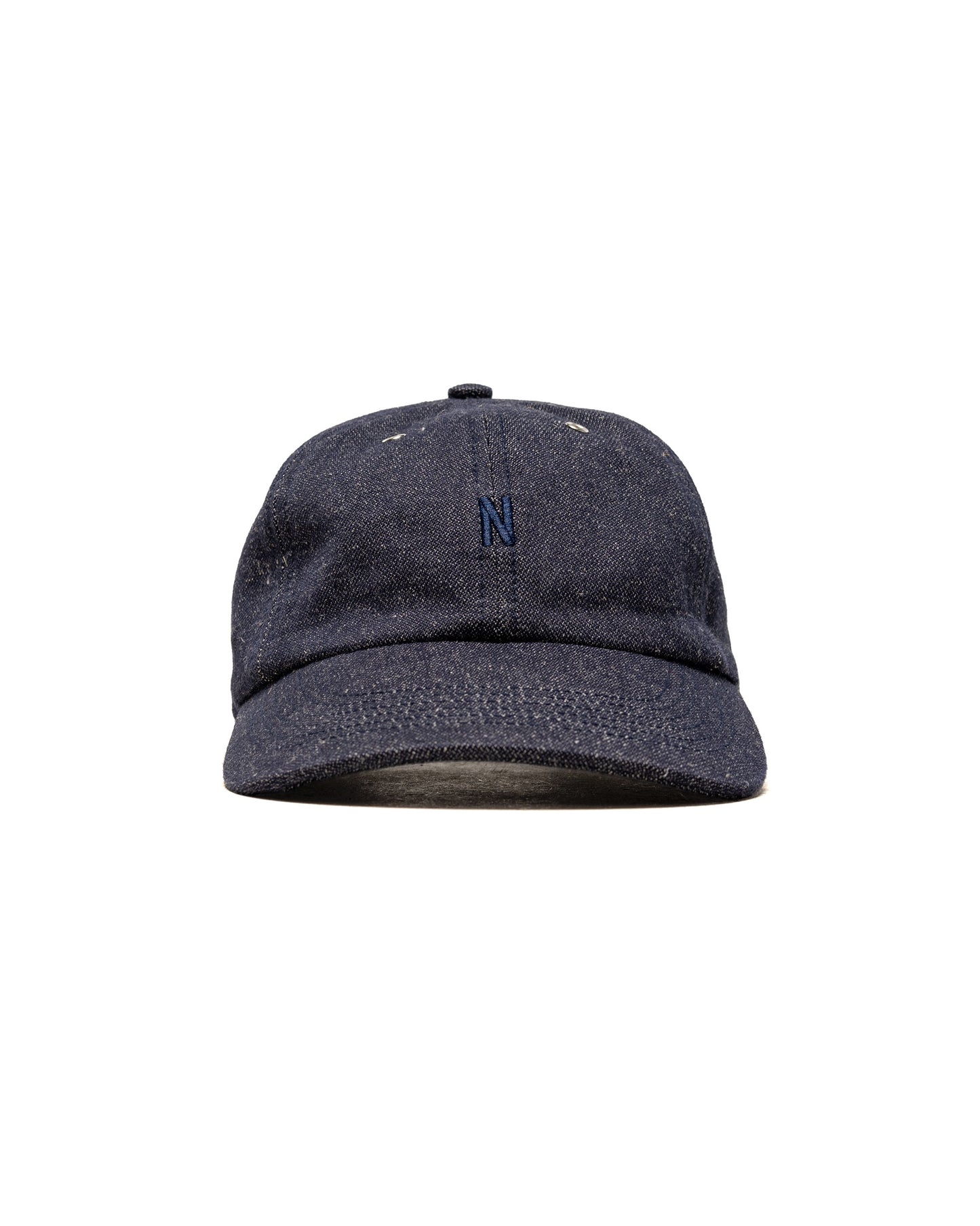 lost & found Norse Projects Norse Projects Broken Twill Cotton Linen Denim 6 Panel Cap Indigo