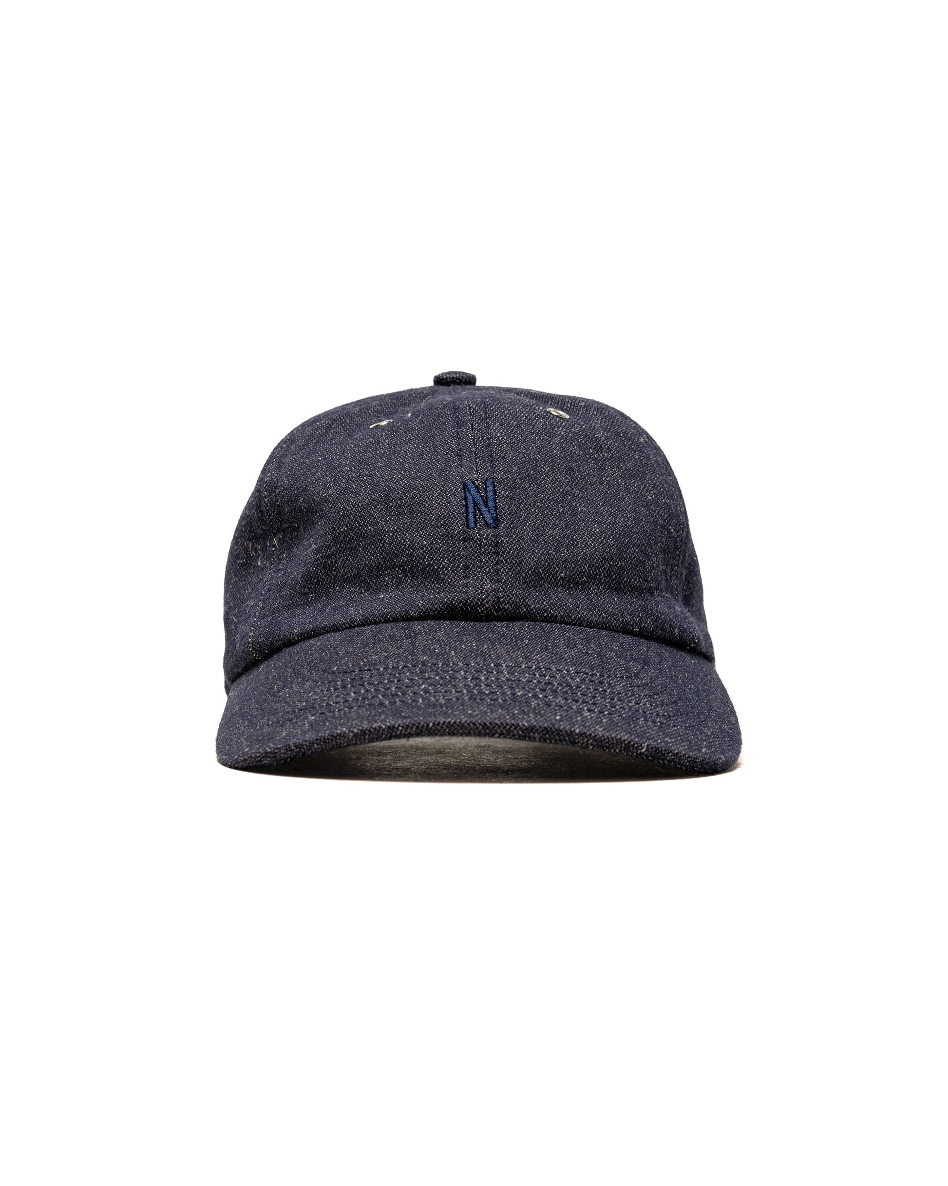 lost & found Norse Projects Norse Projects Broken Twill Cotton Linen Denim 6 Panel Cap Indigo