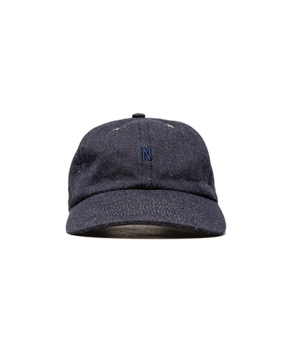 lost & found Norse Projects Norse Projects Broken Twill Cotton Linen Denim 6 Panel Cap Indigo