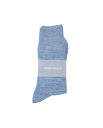 lost & found Norse Projects Norse Projects Bykle Heavy Cotton Twist Sock Bel Air Blue