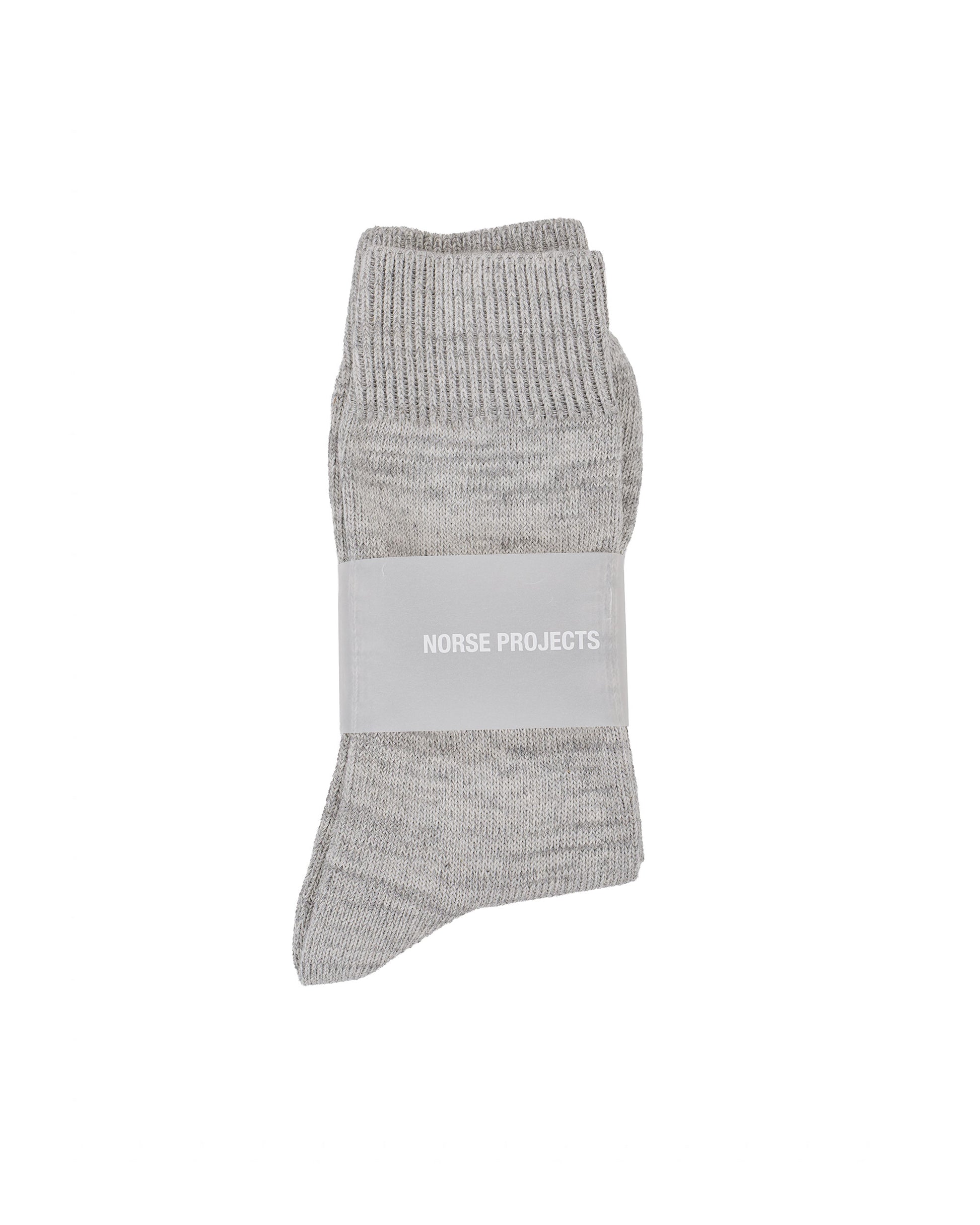 lost & found Norse Projects Norse Projects Bykle Heavy Cotton Twist Sock Light Grey Melange