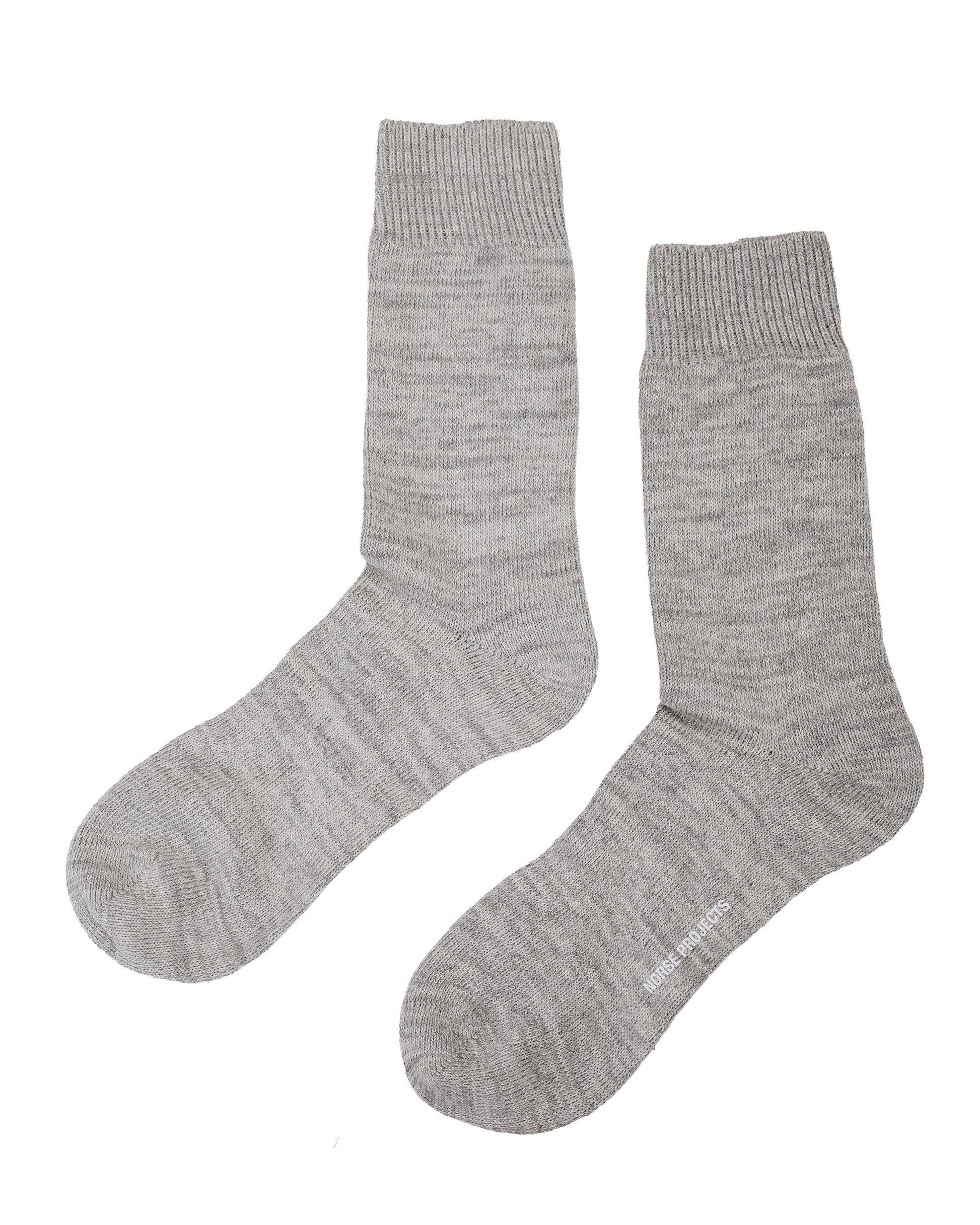 lost & found Norse Projects Norse Projects Bykle Heavy Cotton Twist Sock Light Grey Melange
