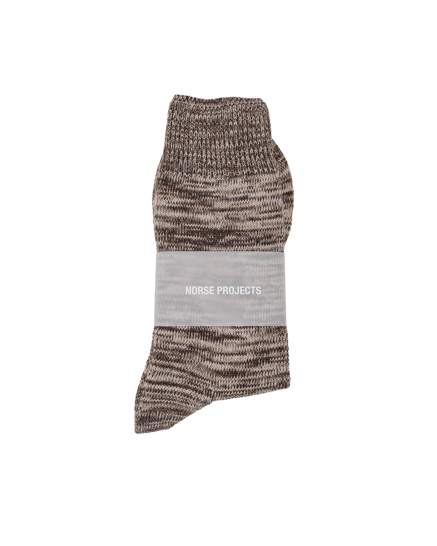 lost & found Norse Projects Norse Projects Bykle Heavy Cotton Twist Sock Seal Brown