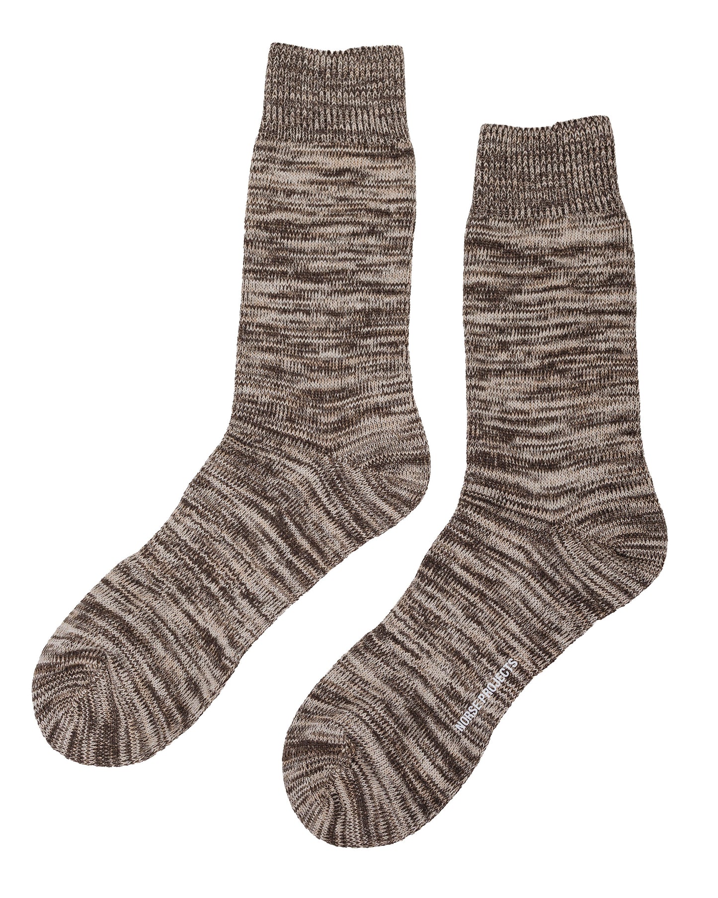 lost & found Norse Projects Norse Projects Bykle Heavy Cotton Twist Sock Seal Brown