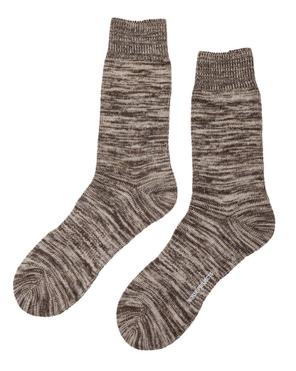 lost & found Norse Projects Norse Projects Bykle Heavy Cotton Twist Sock Seal Brown