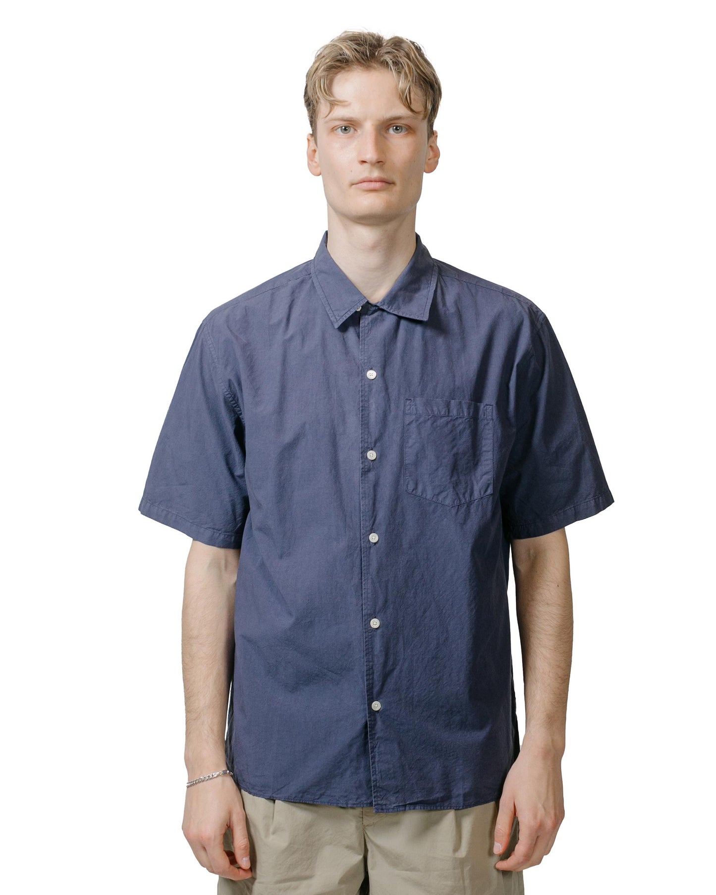 lost & found Norse Projects Norse Projects Carsten Cotton Tencel Calcite Blue