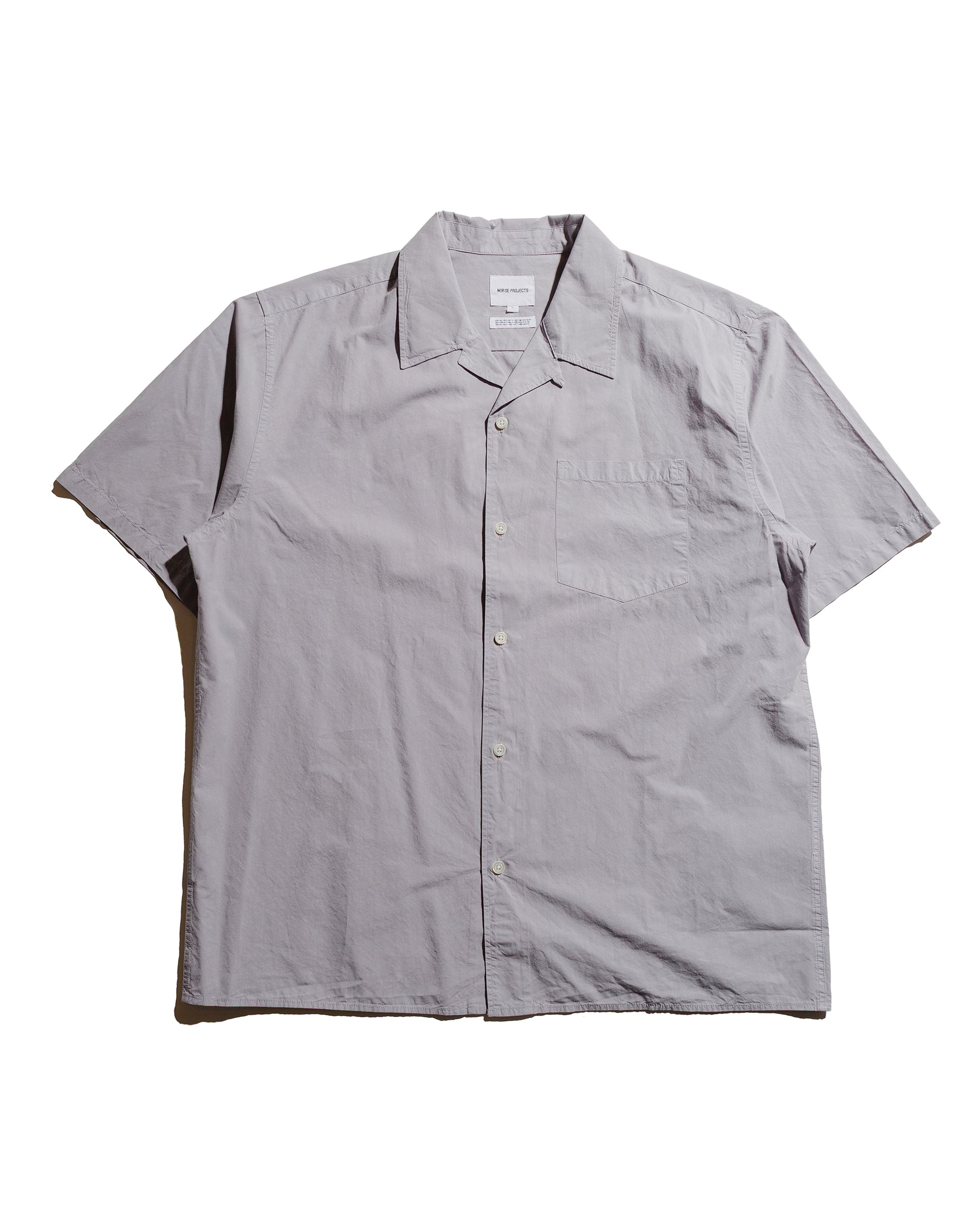 lost & found Norse Projects Norse Projects Carsten Cotton Tencel Shirt Crocus Purple