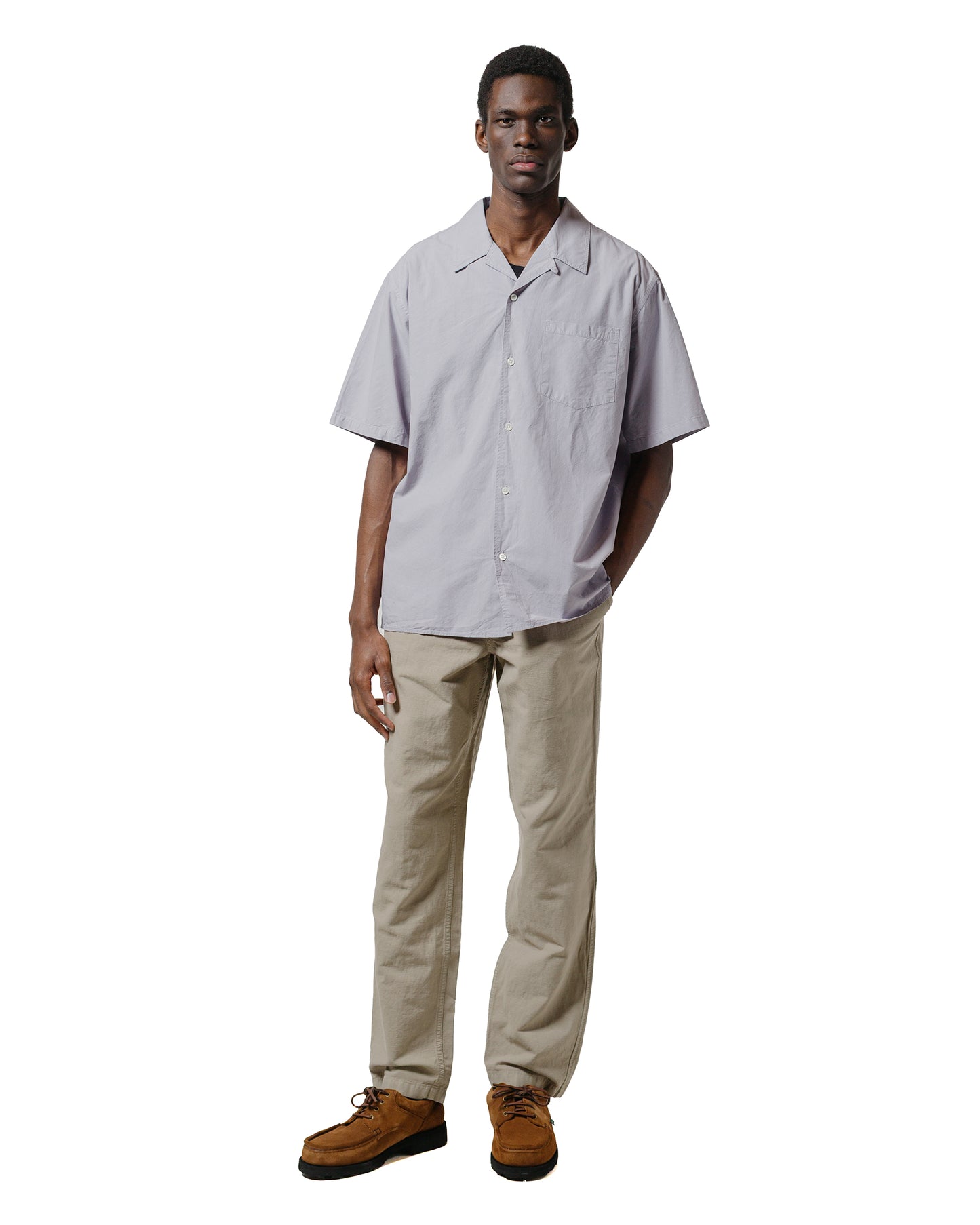 lost & found Norse Projects Norse Projects Carsten Cotton Tencel Shirt Crocus Purple