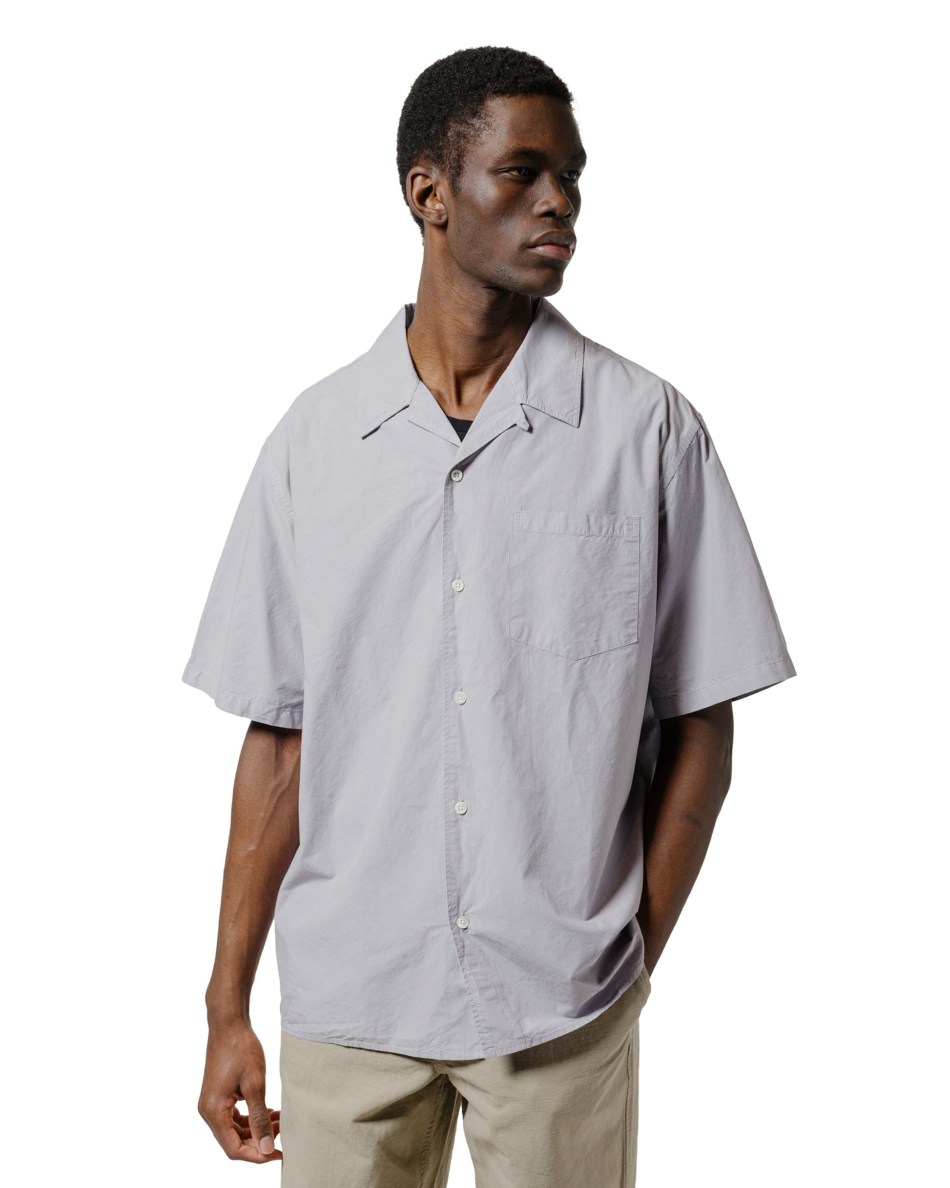 lost & found Norse Projects Norse Projects Carsten Cotton Tencel Shirt Crocus Purple