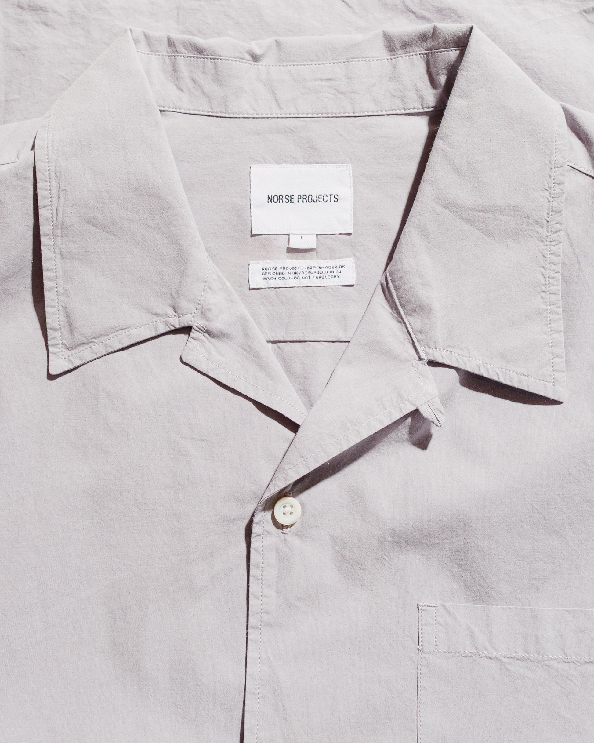 lost & found Norse Projects Norse Projects Carsten Cotton Tencel Shirt Crocus Purple