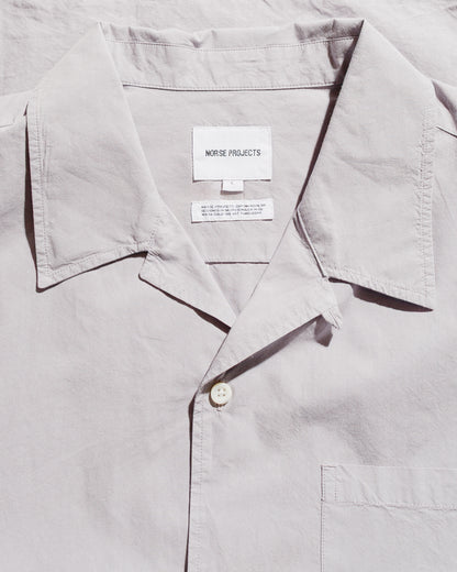 lost & found Norse Projects Norse Projects Carsten Cotton Tencel Shirt Crocus Purple